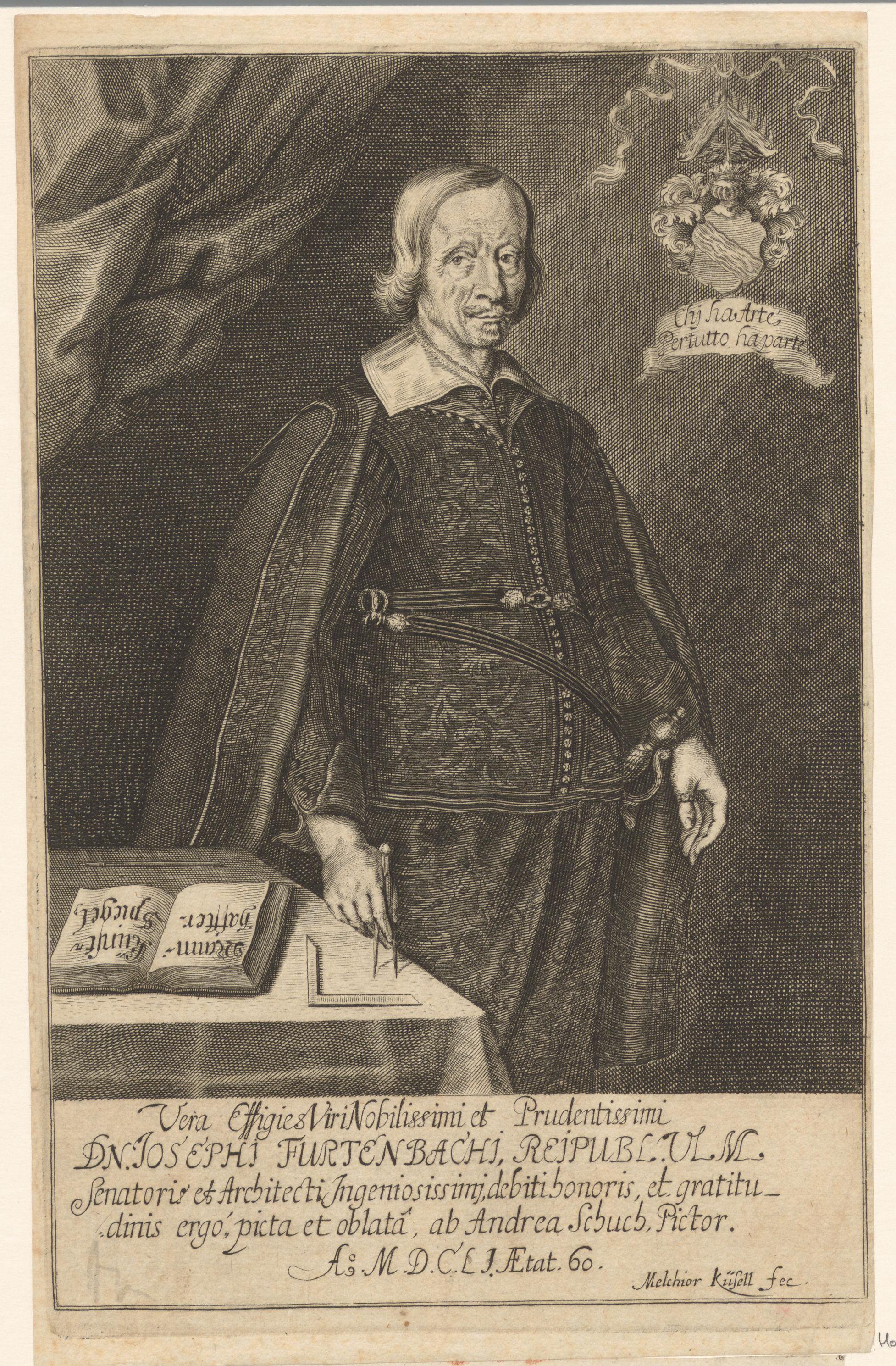 Portret van Joseph von Furtenbach op 60-jarige leeftijd