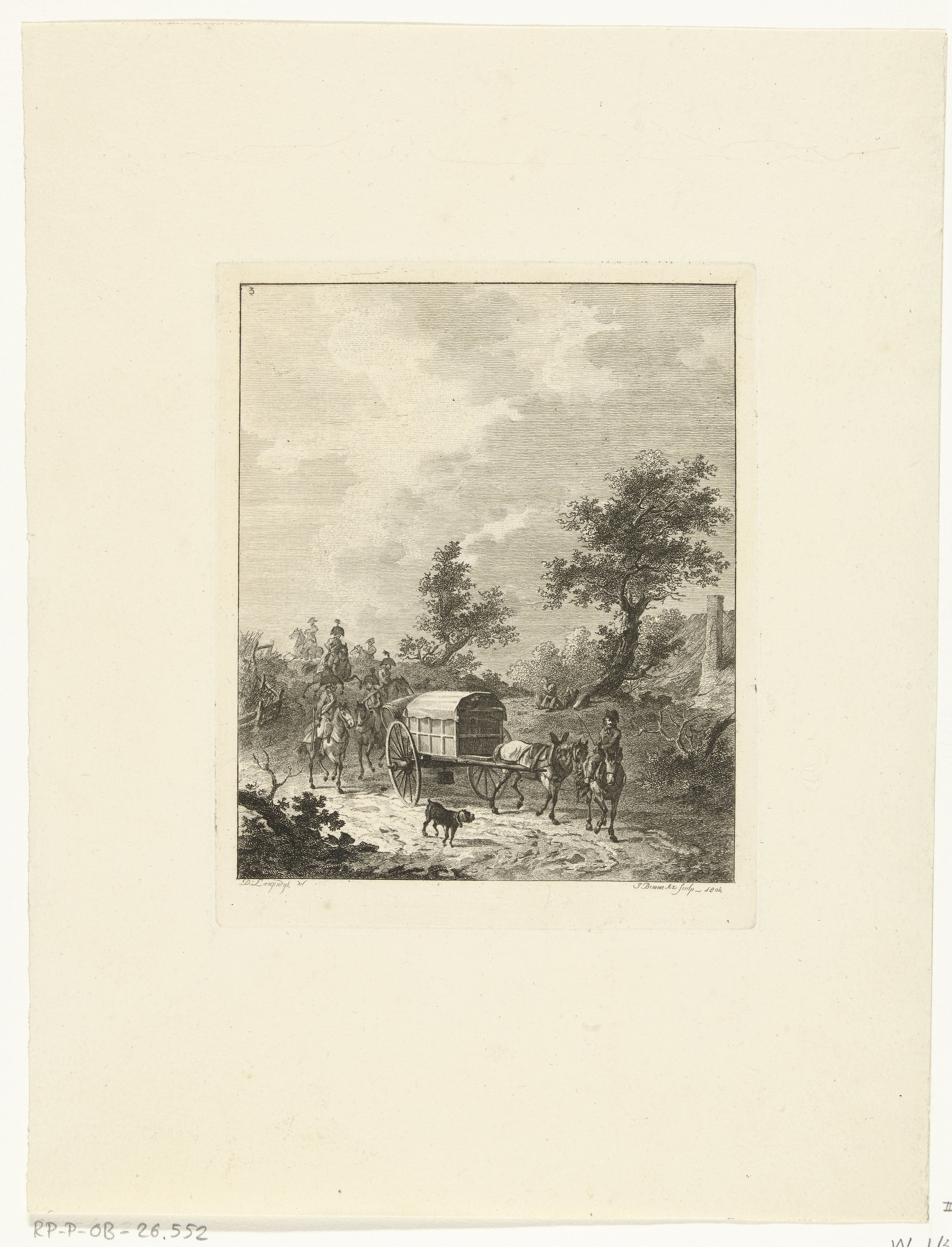 Een groep soldaten te paard