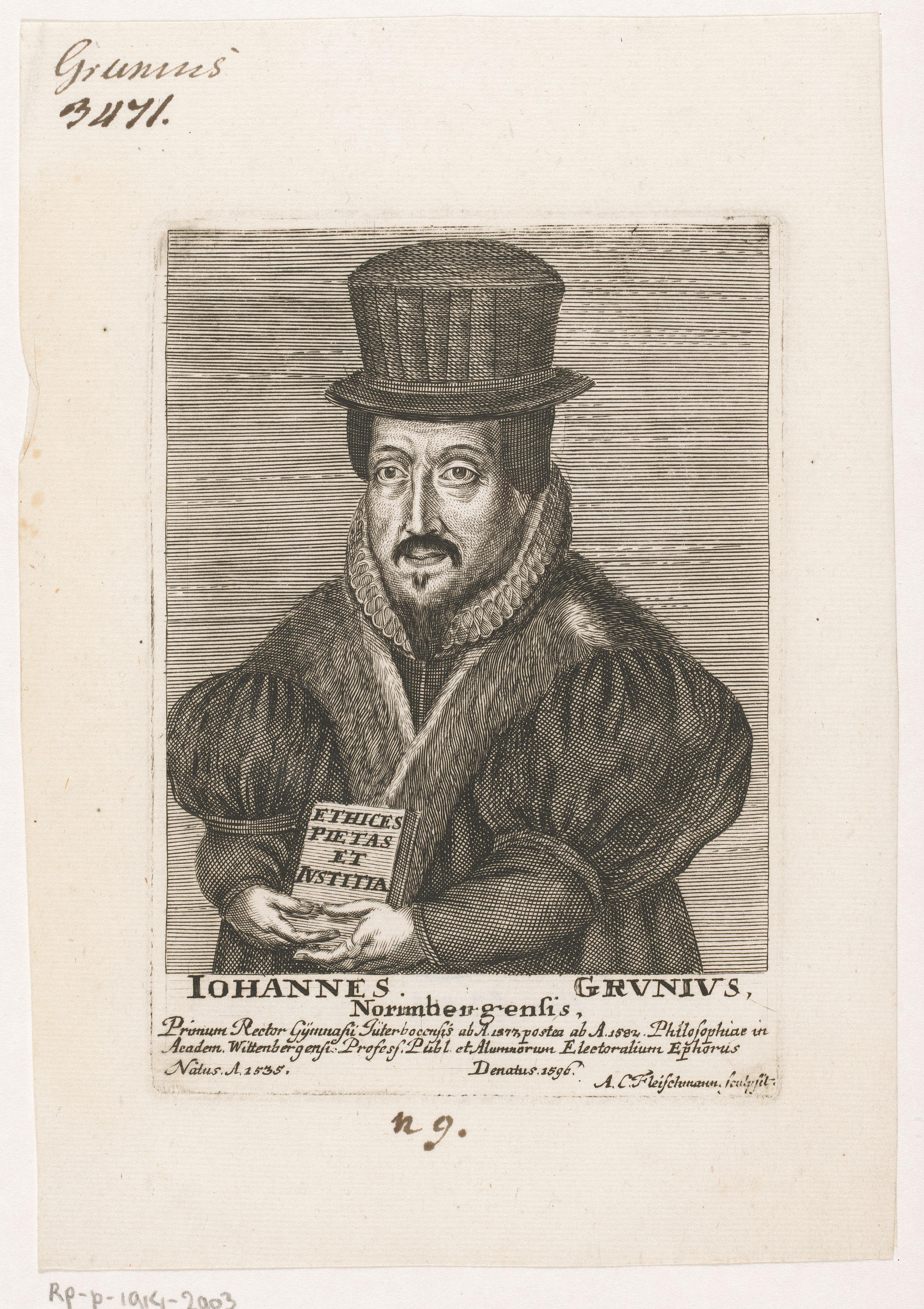 Portret van Johannes Grün