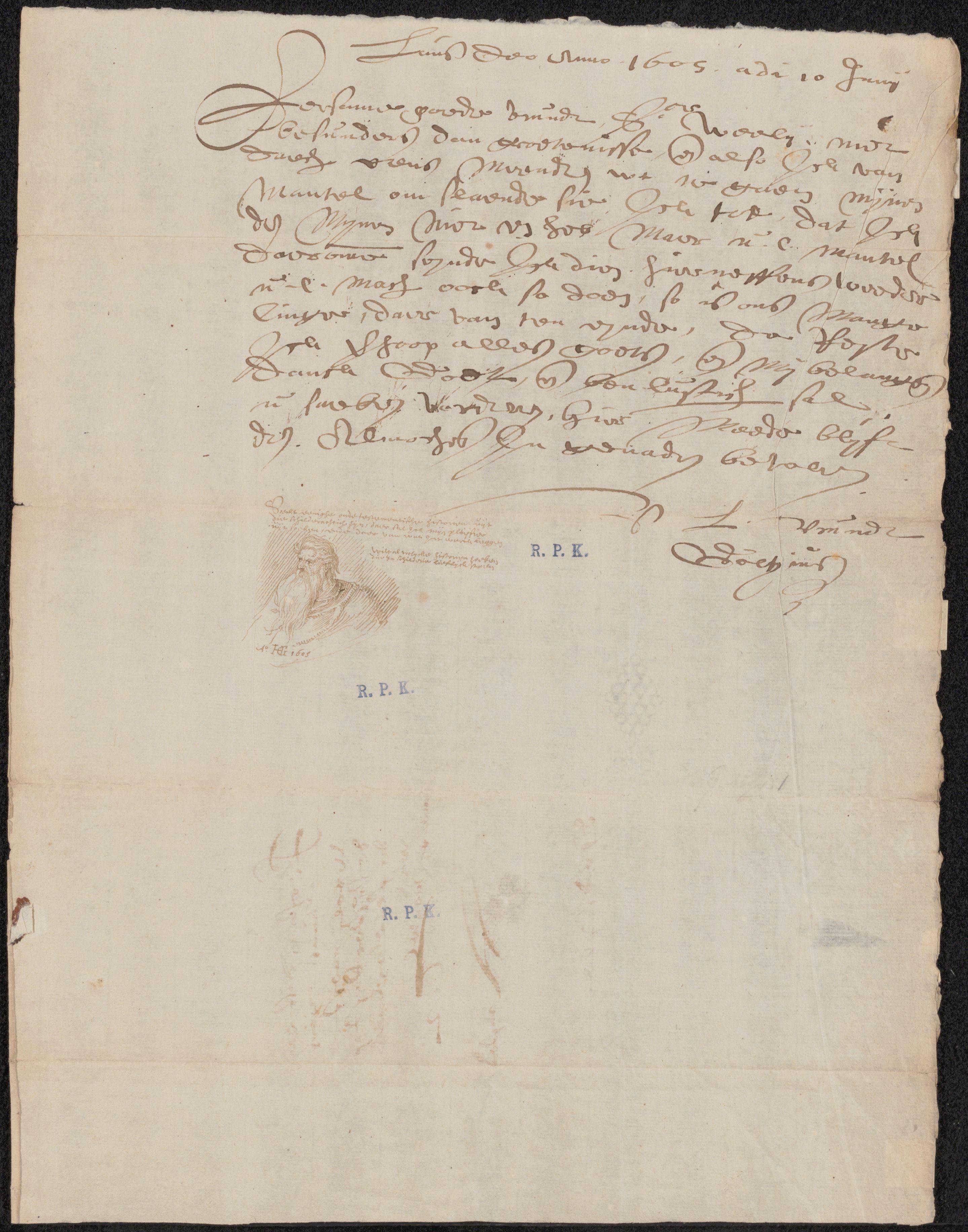 Brief aan Jan van Wely