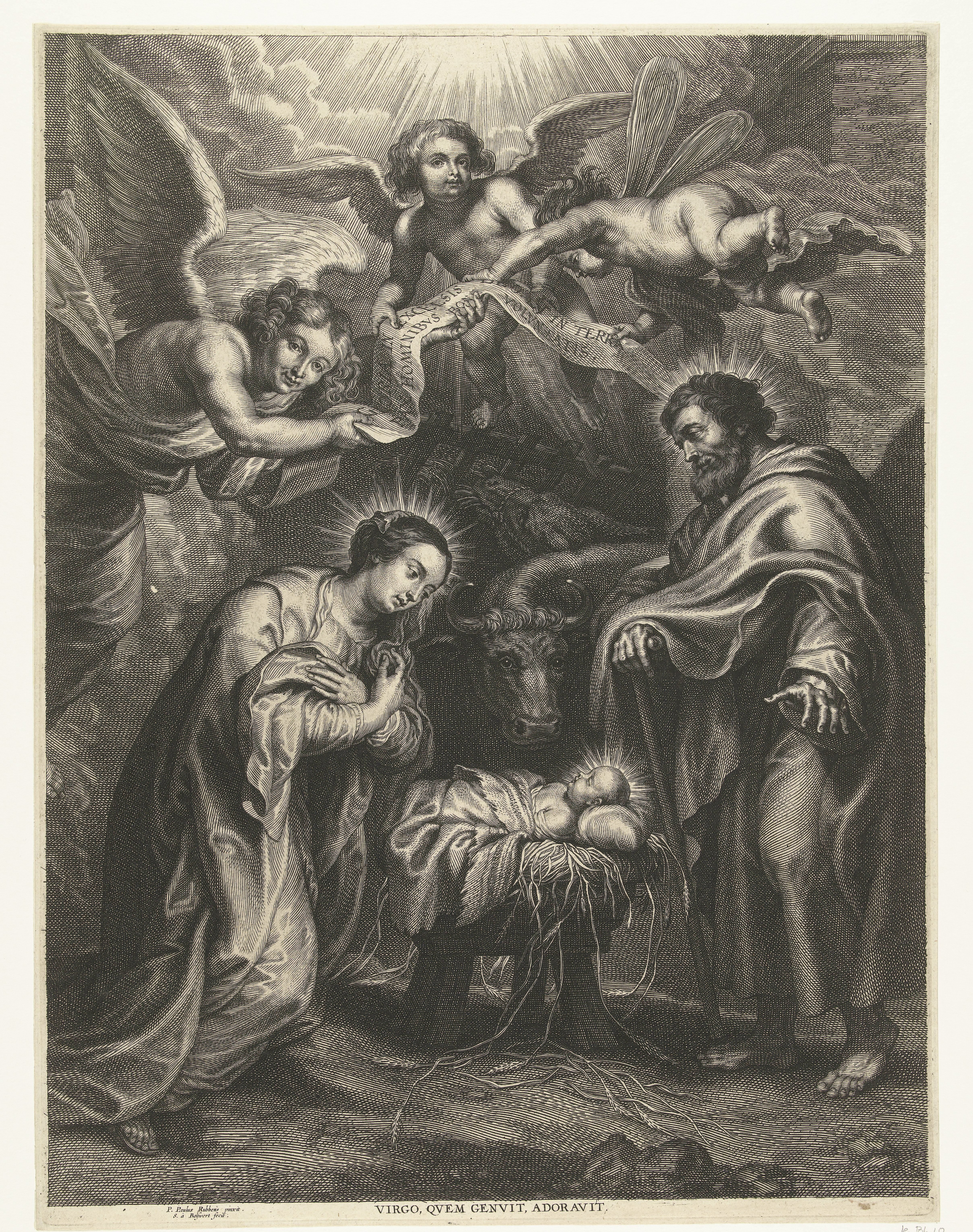 Aanbidding van het Christuskind door Maria en Jozef