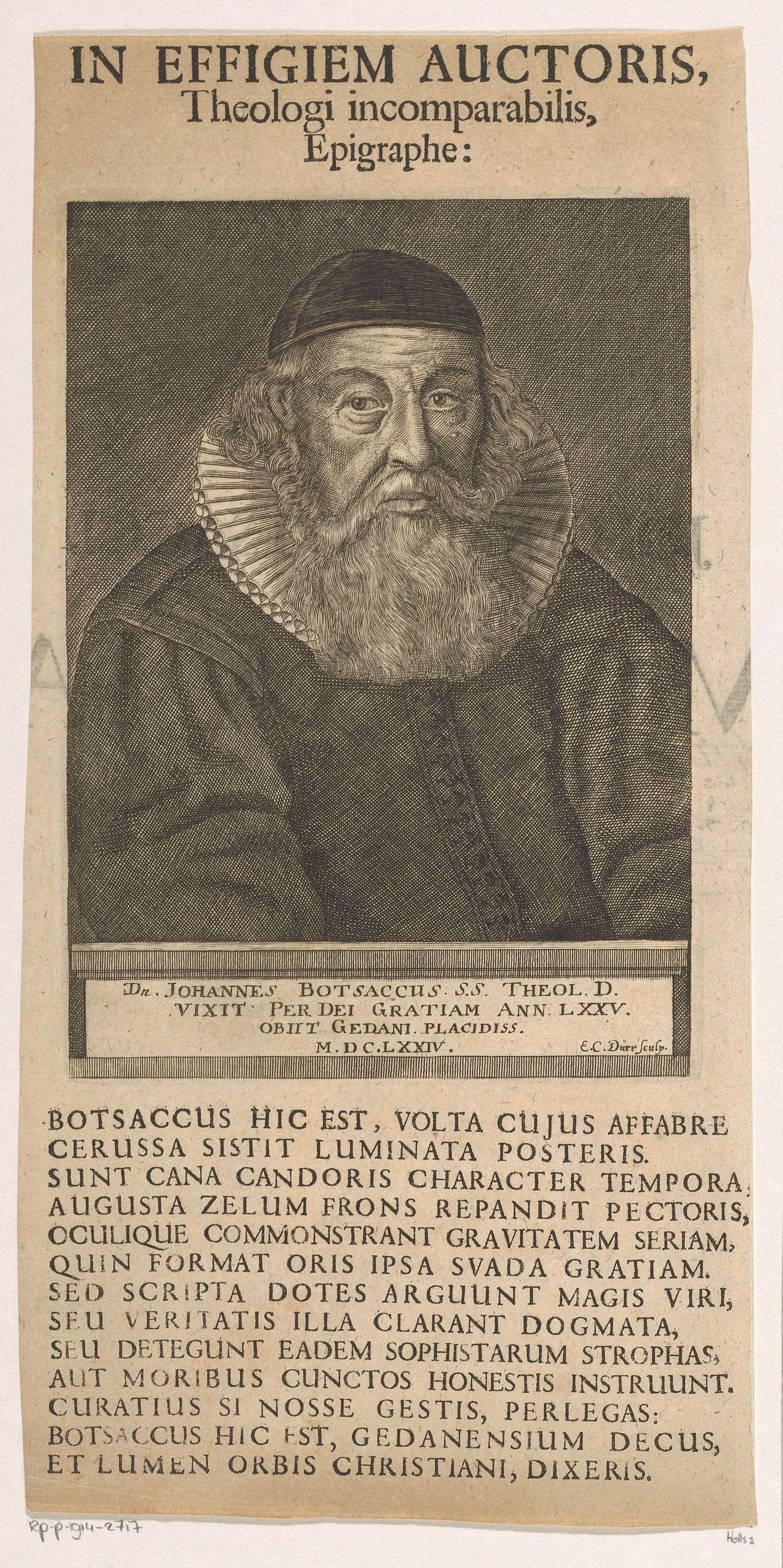 Portret van Johann Botsack