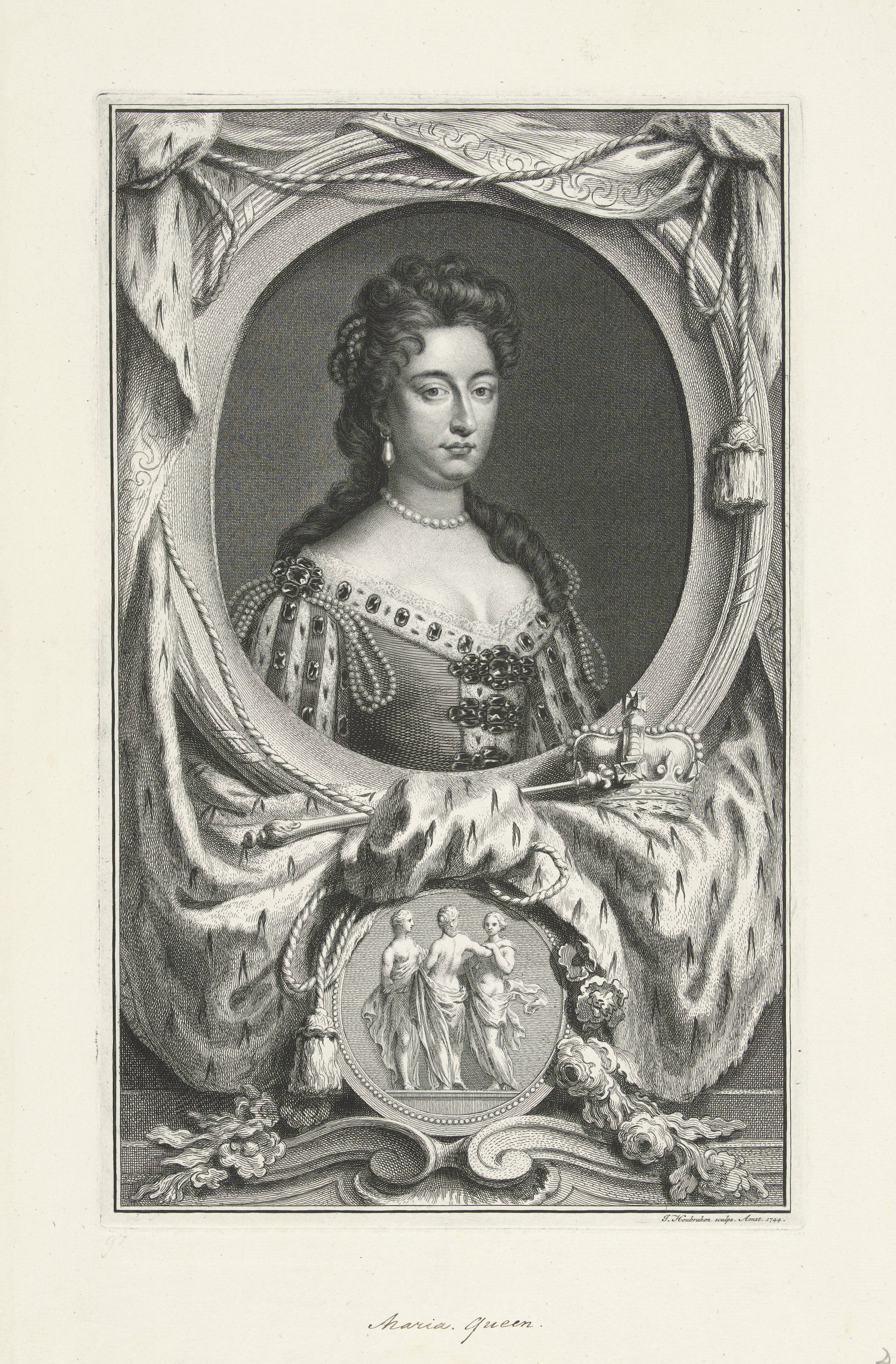 Portret van Maria II Stuart, koningin van Engeland en Schotland