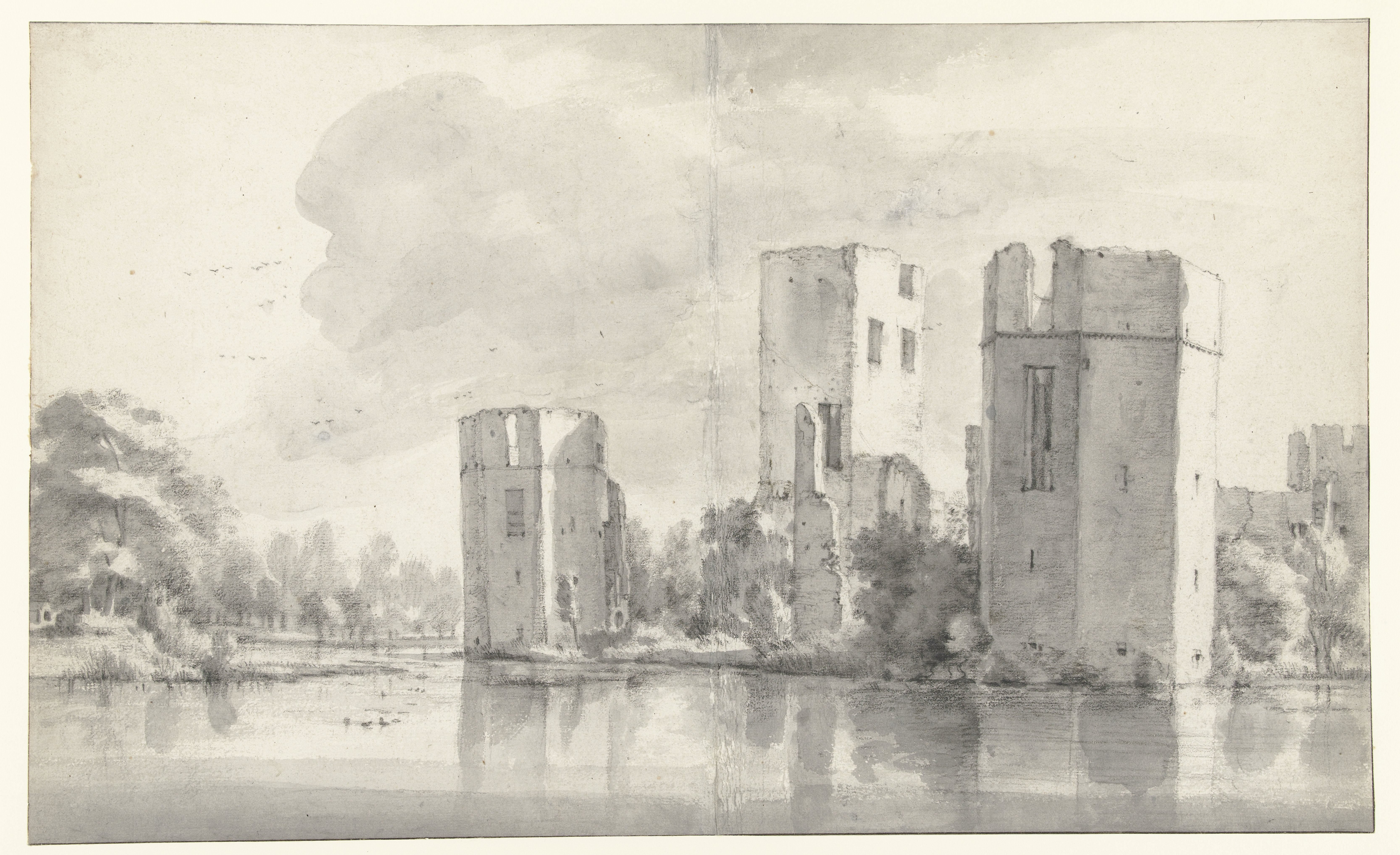 Ruins of Honingen Castle near Rotterdam