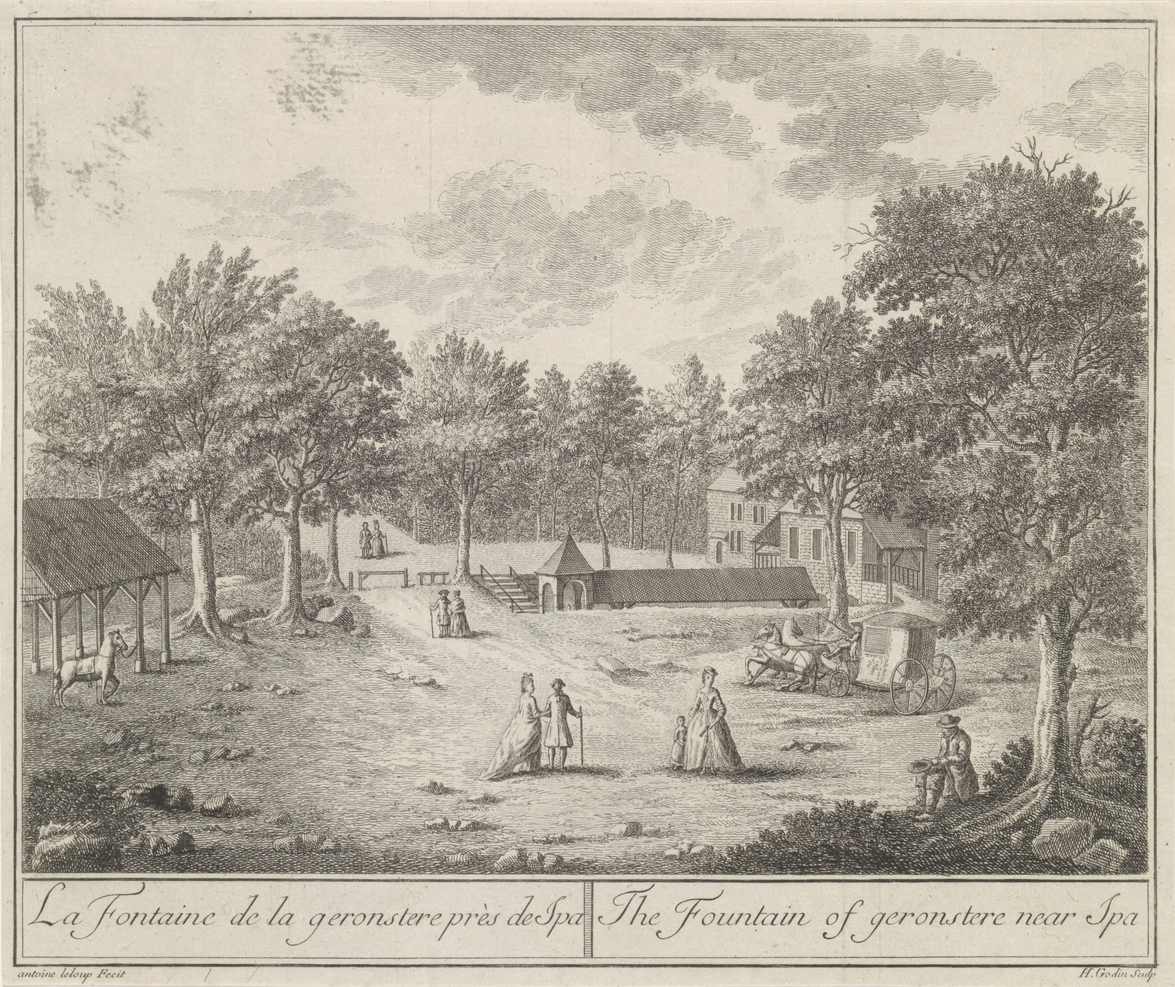 Gezicht op de bron van Geronstère