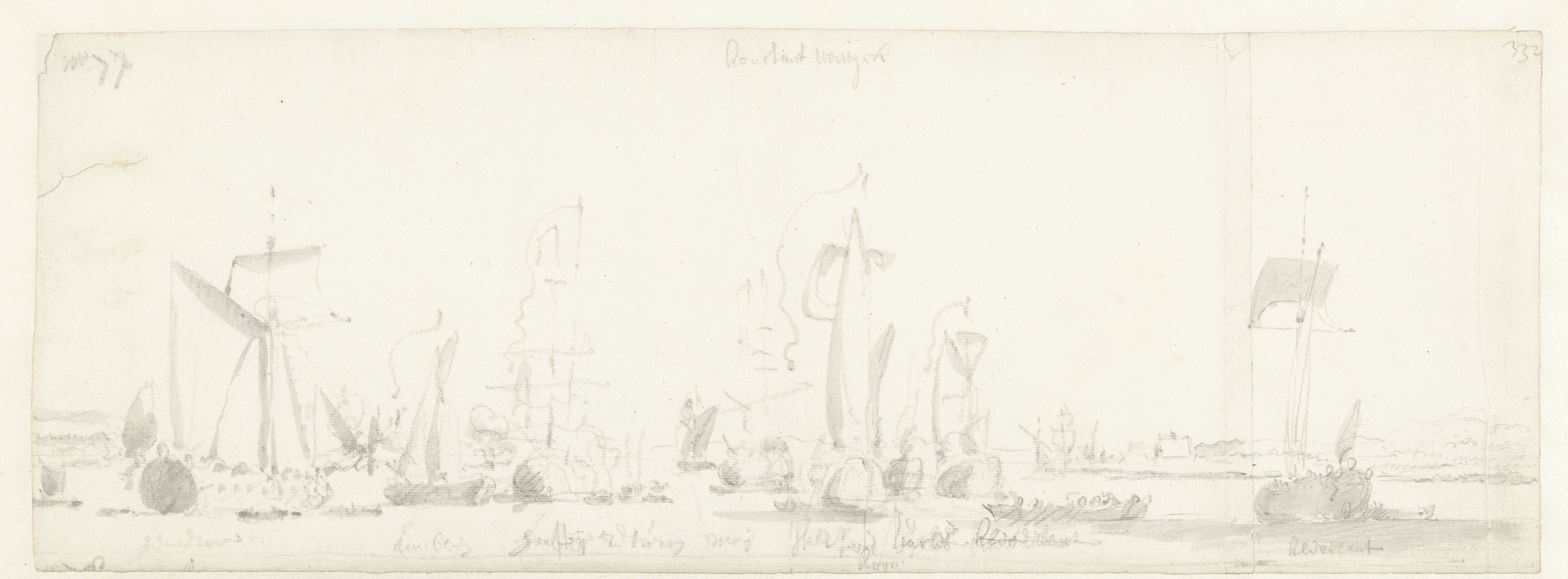 De tocht van de Engelse koning Karel II over de Thames naar Sheerness en Chatham op 27 Augustus 1681