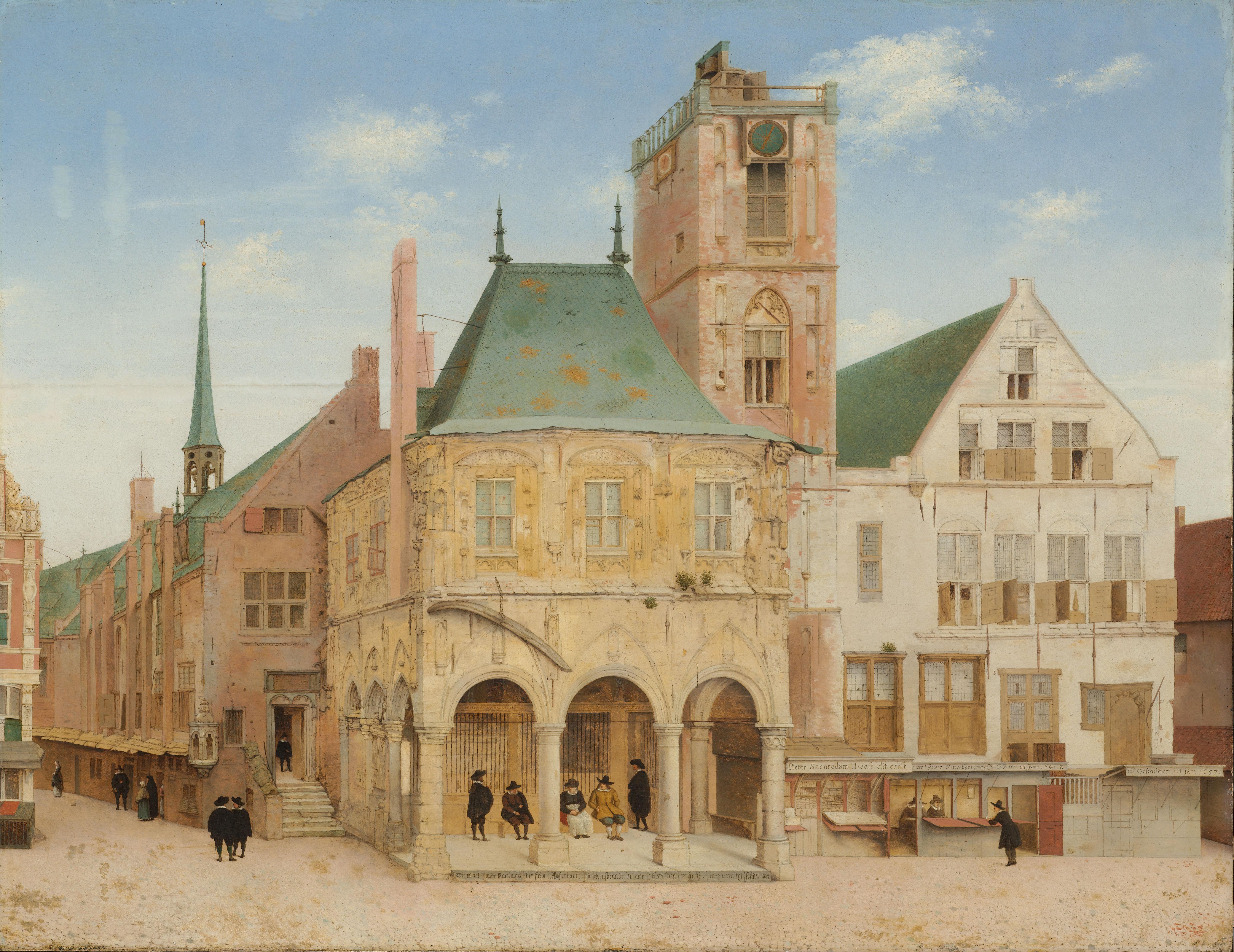 Het oude stadhuis in Amsterdam