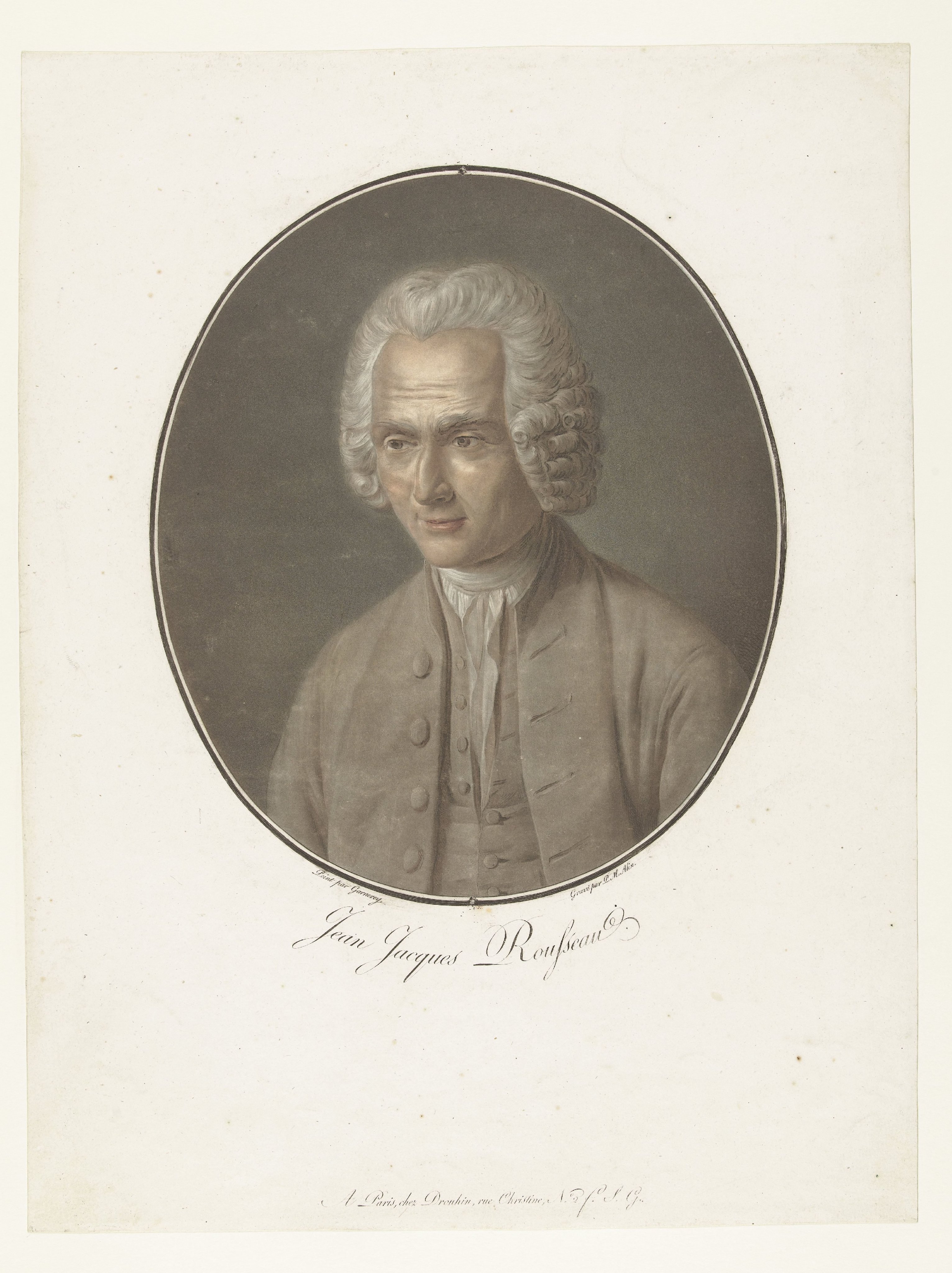 Portret van Jean-Jacques Rousseau