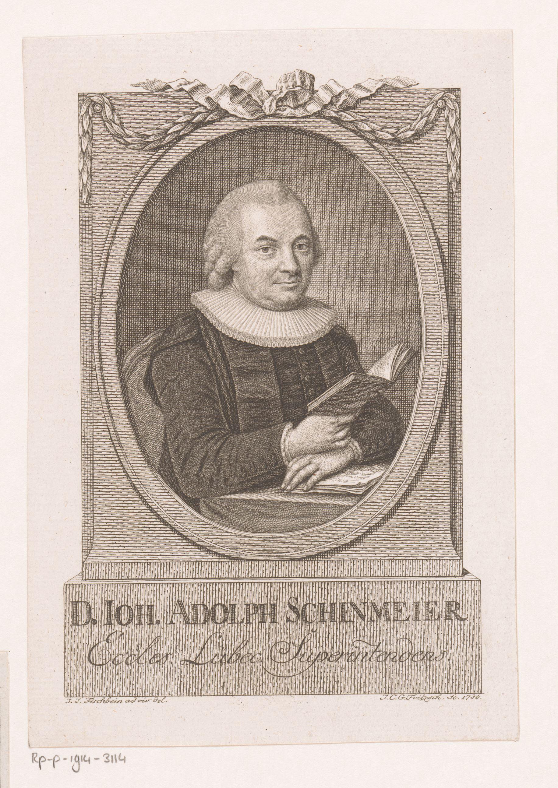 Portret van Johann Adolf Schinmeyer