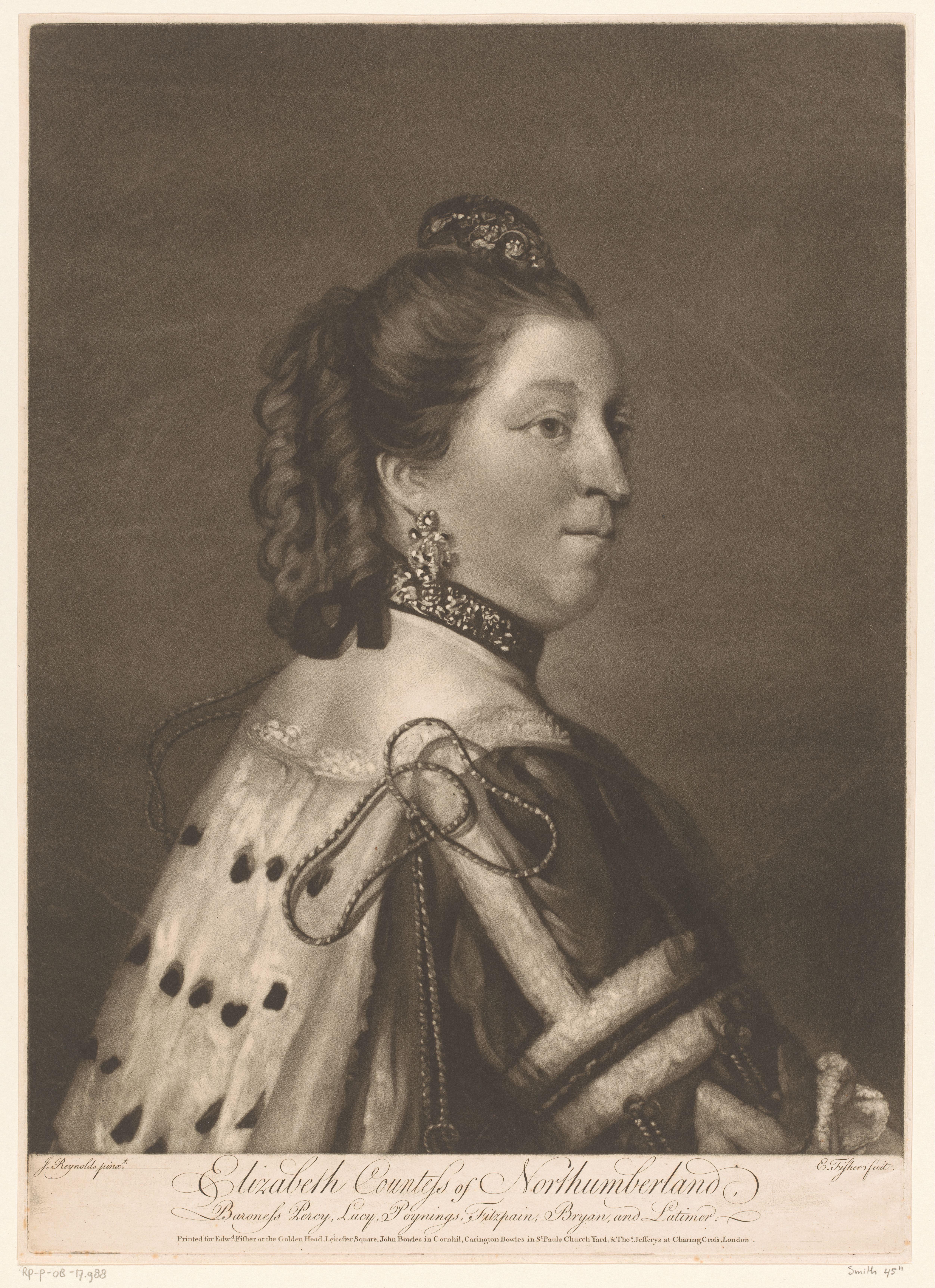 Portret van Elizabeth Percy