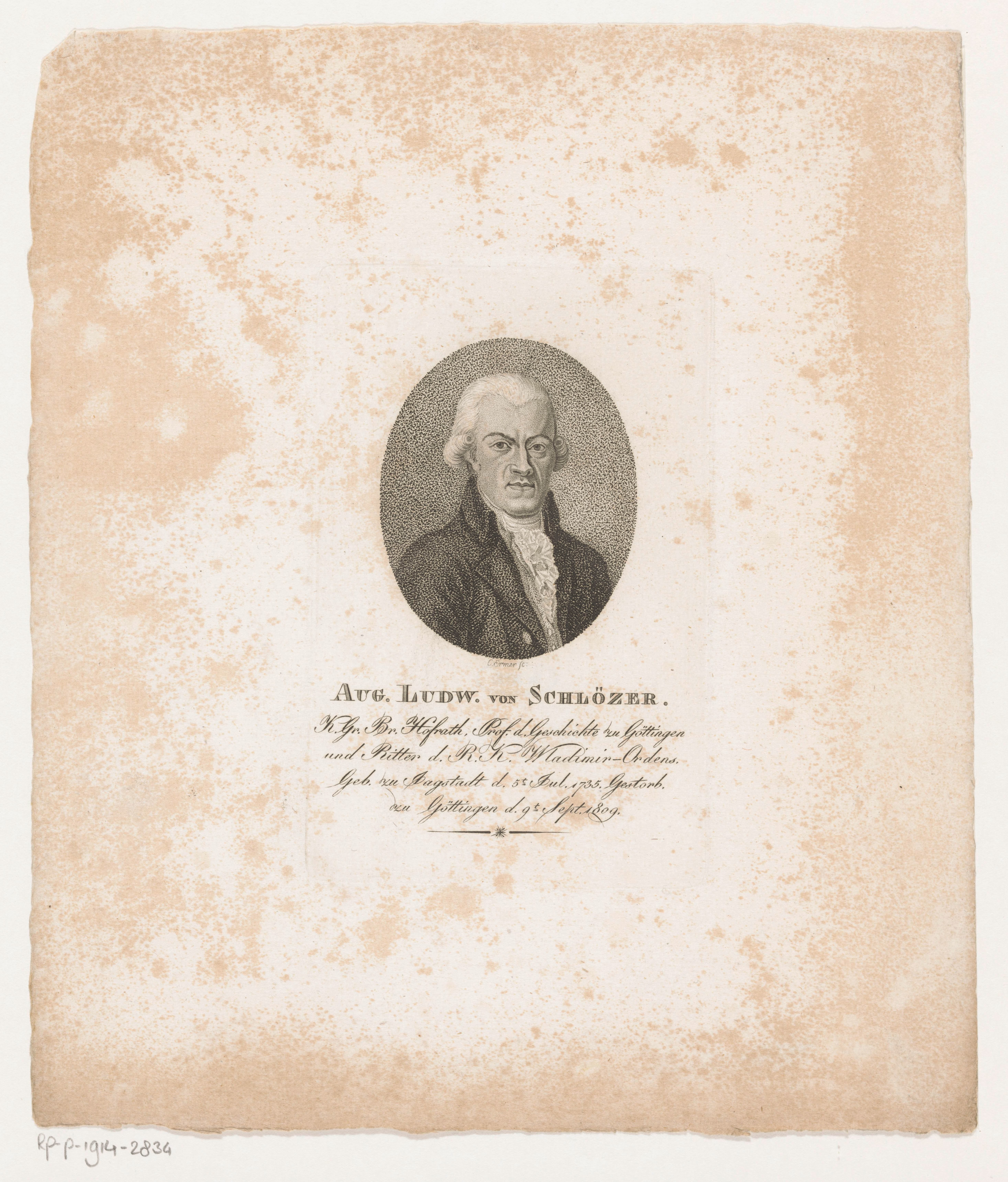 Portret van August Ludwig von Schlözer