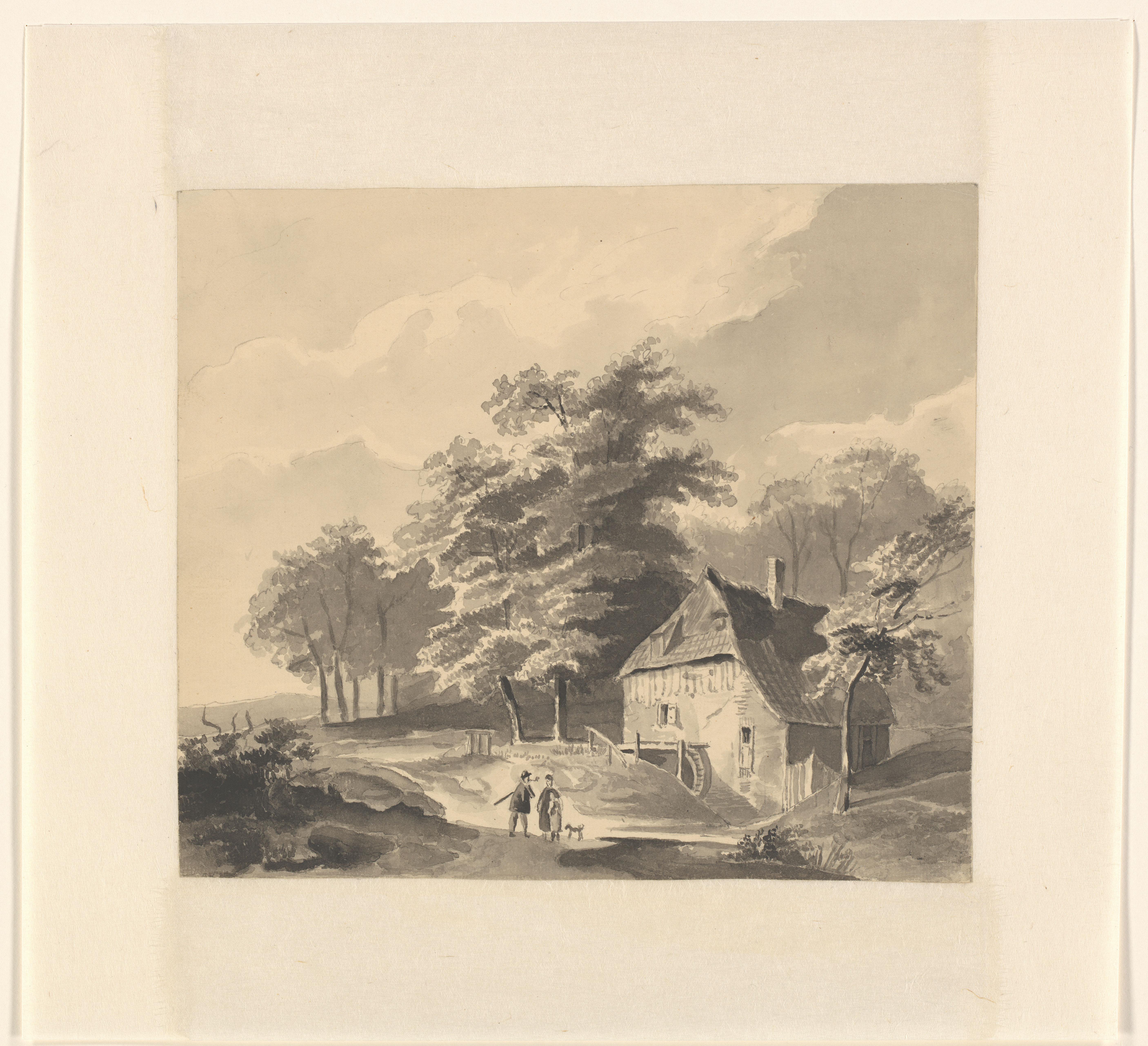 Landschap met een watermolen