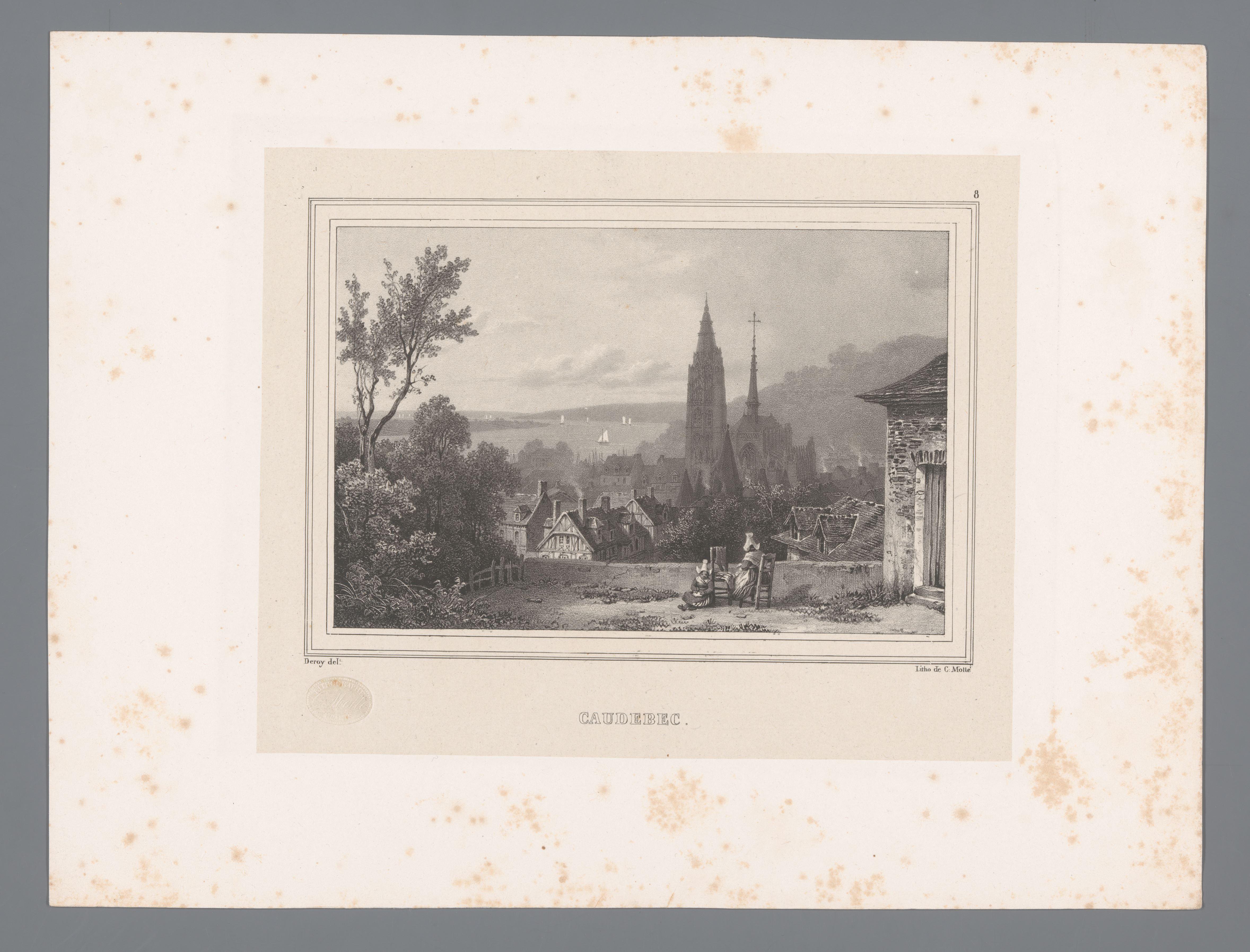 Zicht op Caudebec-en-Caux