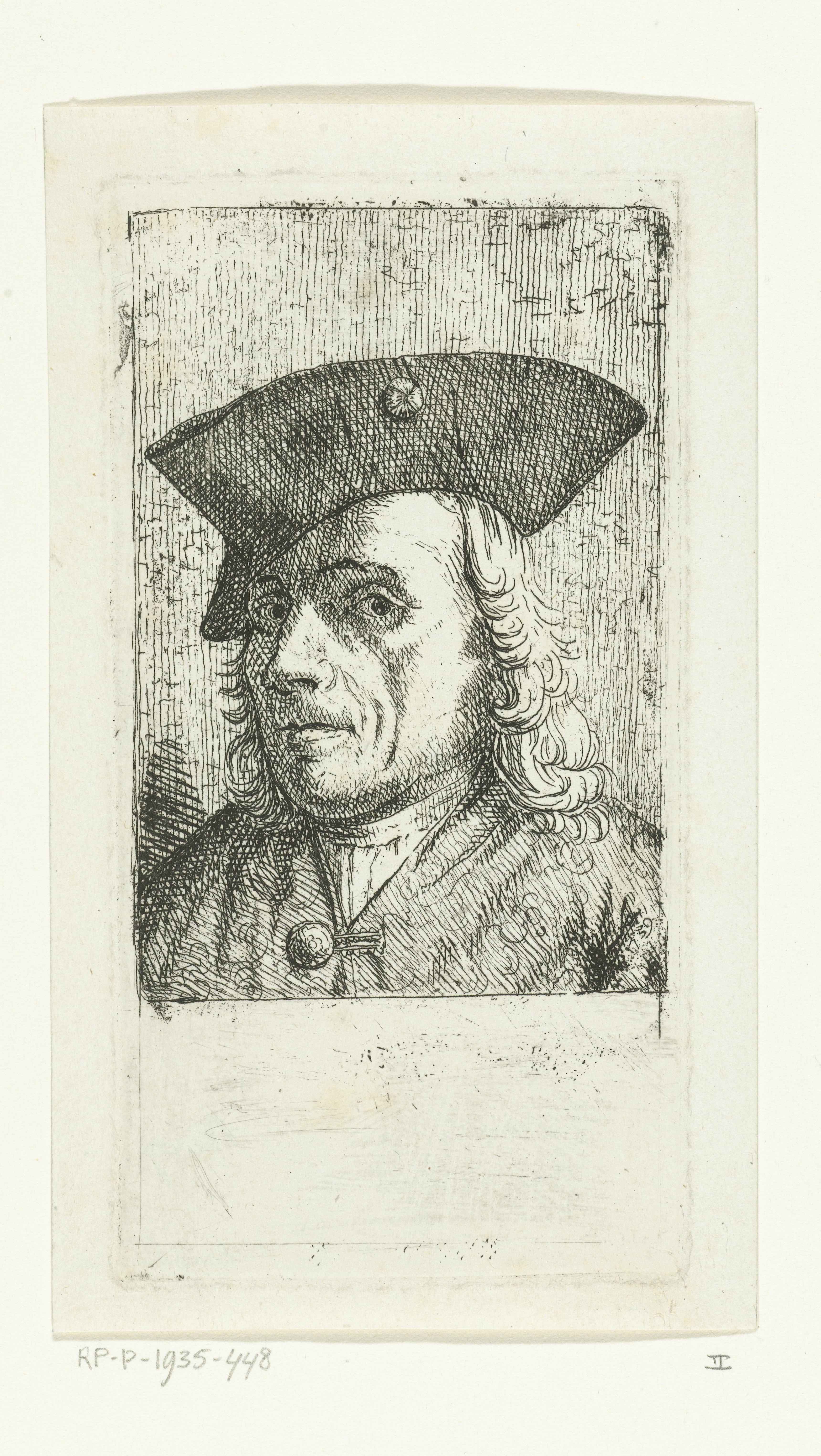 Zelfportret van kunstenaar Cornelis van den Berg