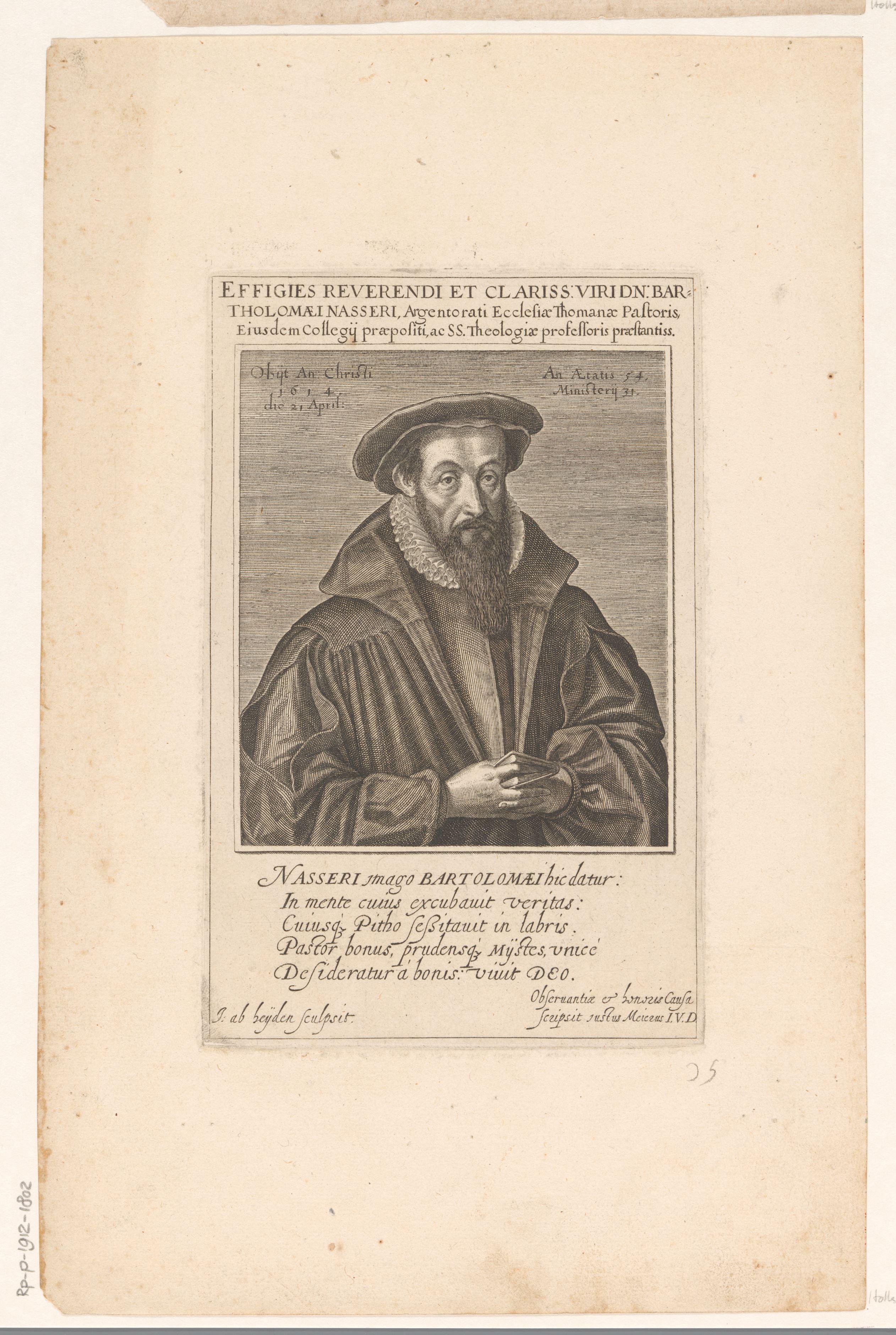 Portret van Bartholomeus Nasser op 54-jarige leeftijd