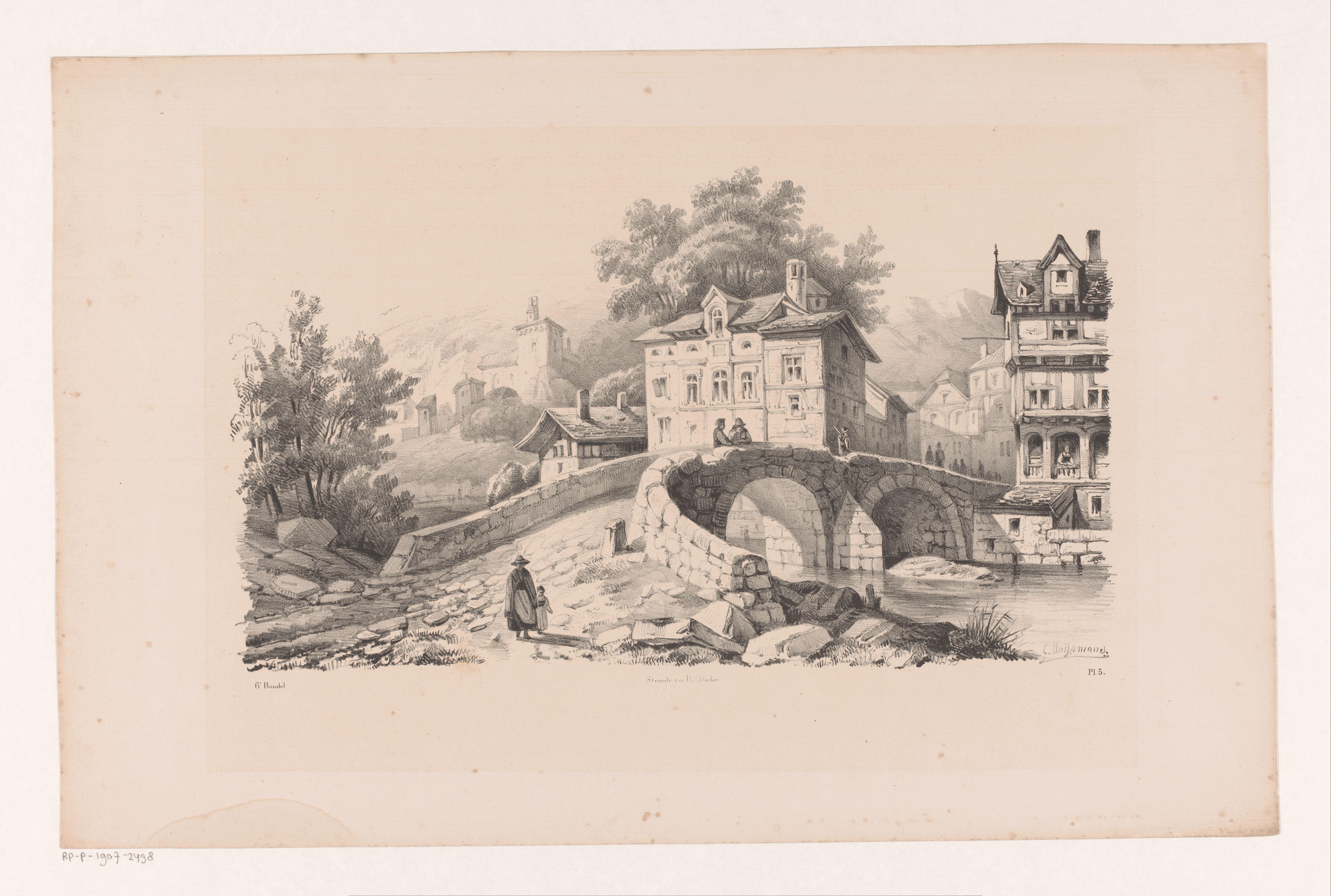 Gezicht op een bergdorp