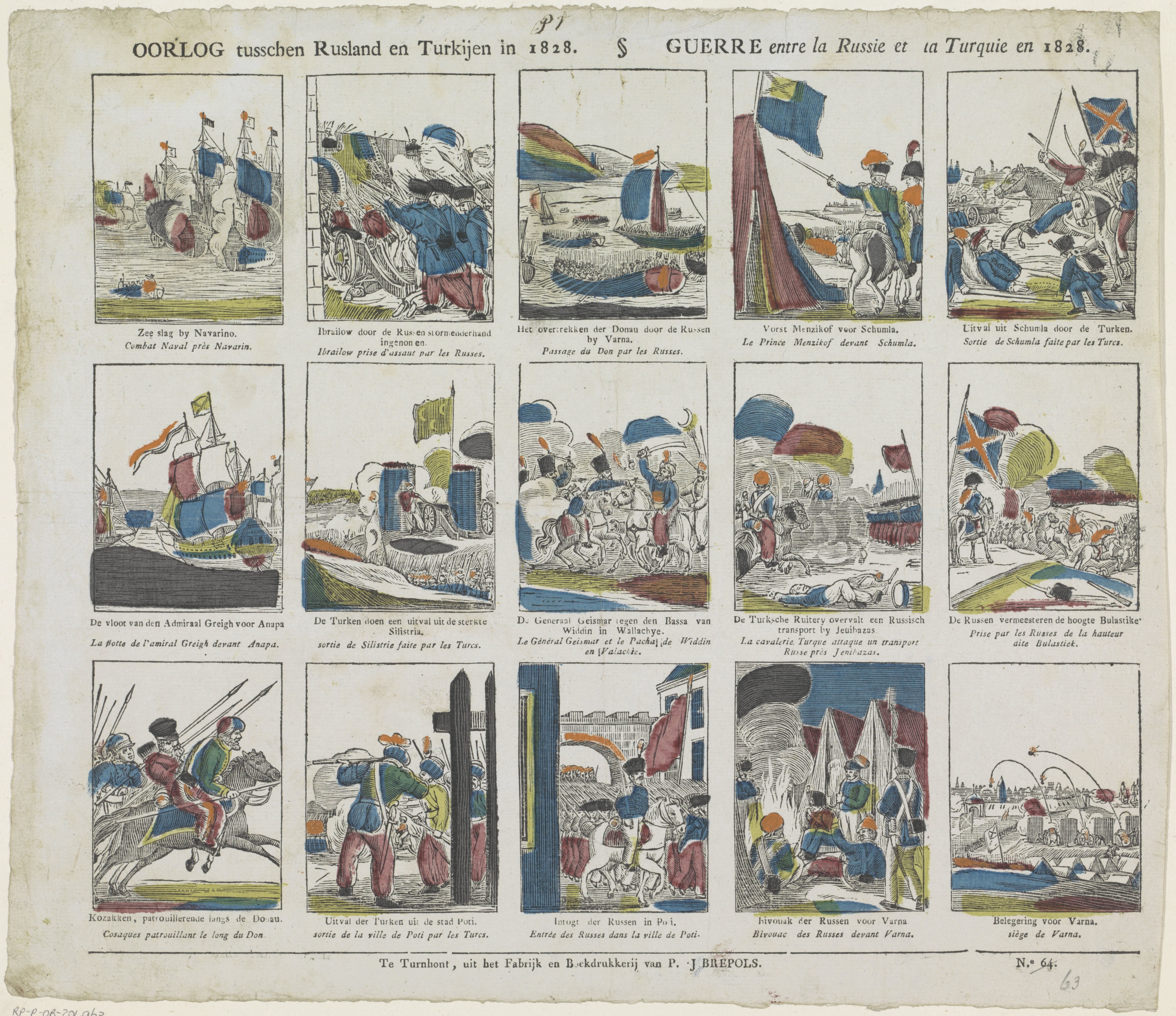 Oorlog tusschen Rusland en Turkijen in 1828 / Guerre entre la Russie et la Turquie en 1828