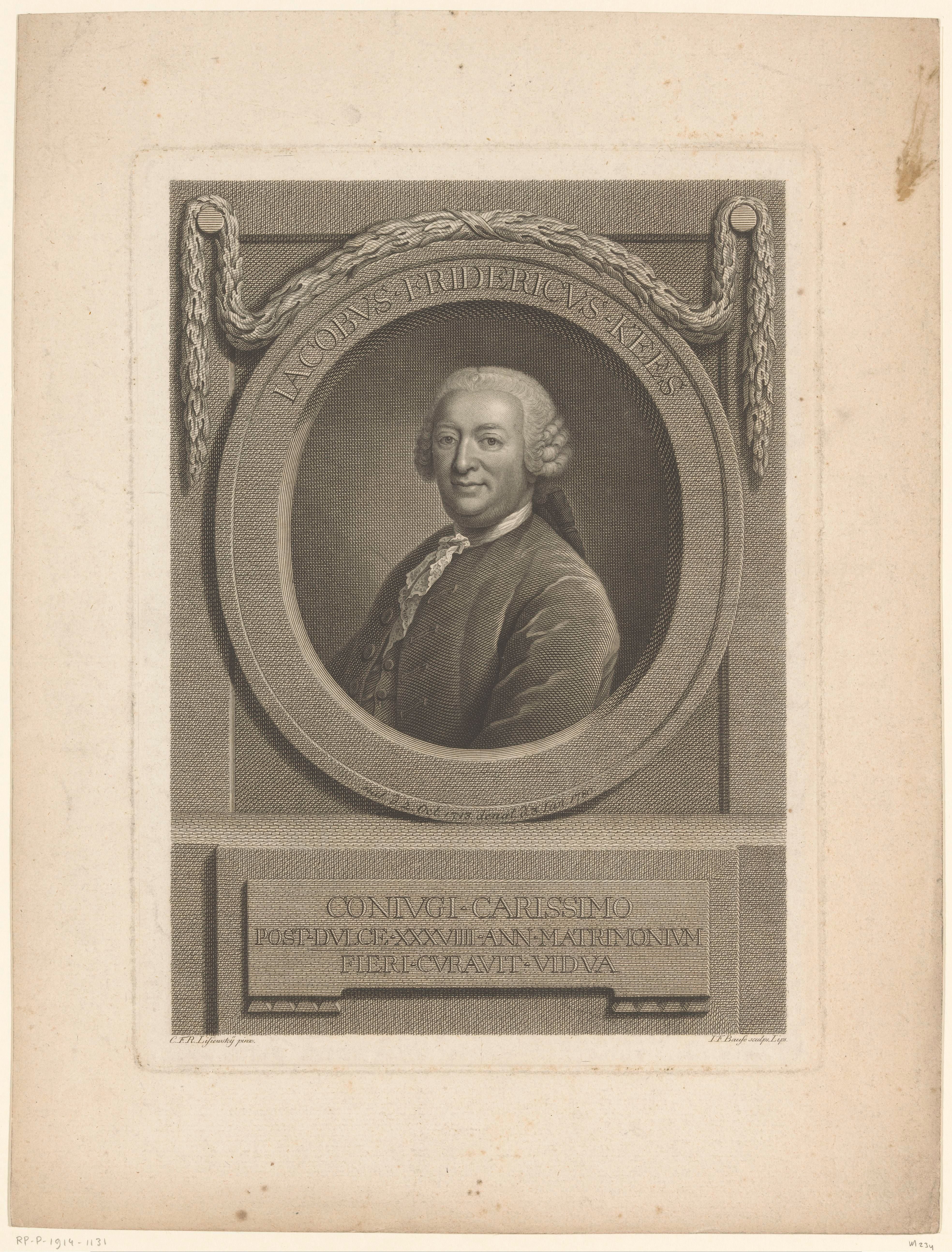 Portret van Jacob Friedrich Kees
