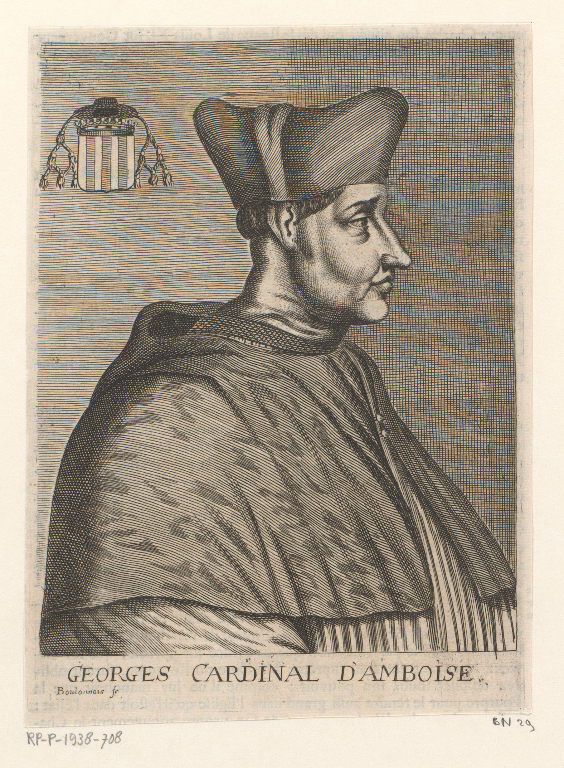 Portret van George d'Amboise, aartsbisschop van Rouen