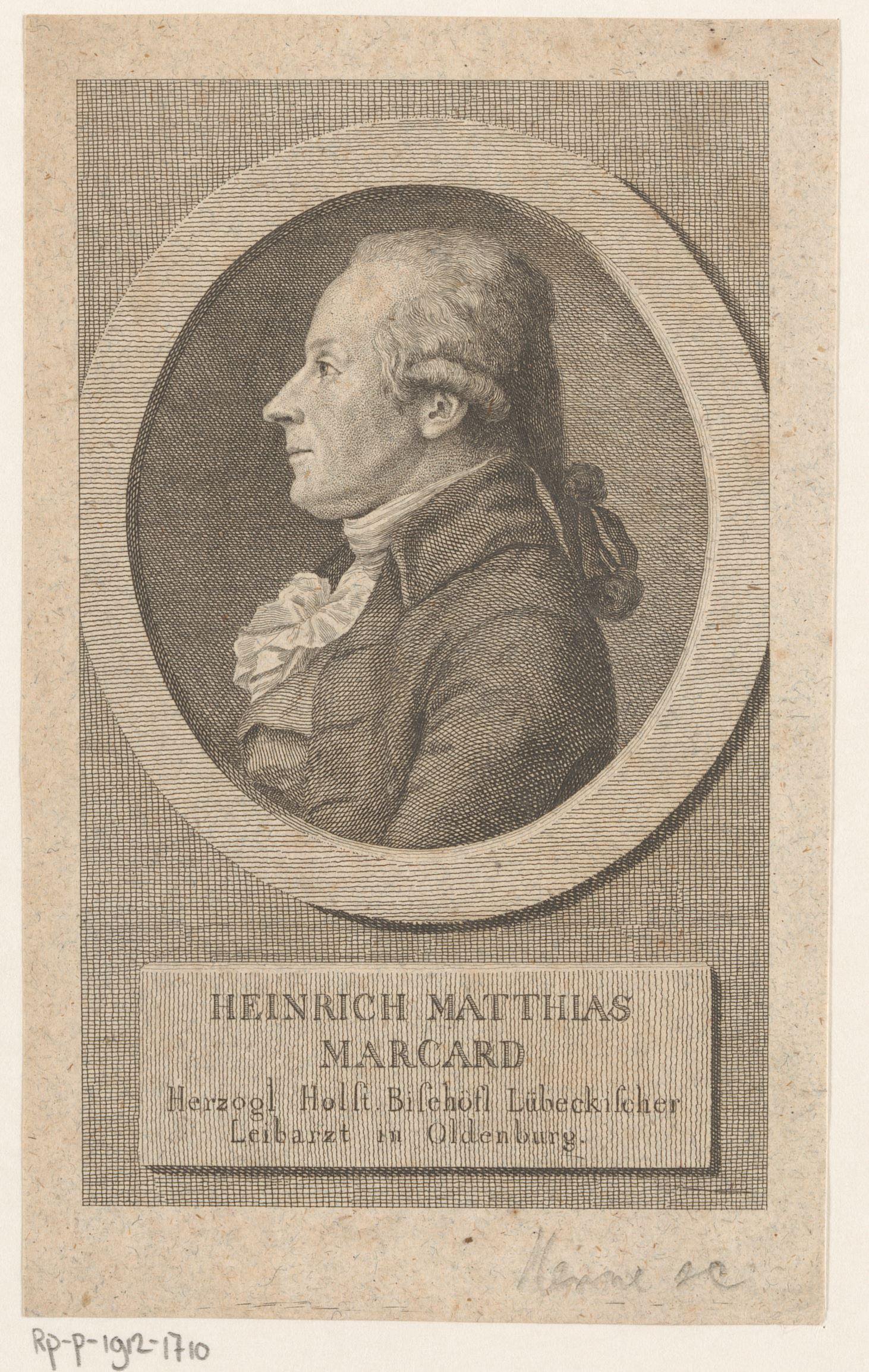 Portret van Hinrich Matthias Marcard