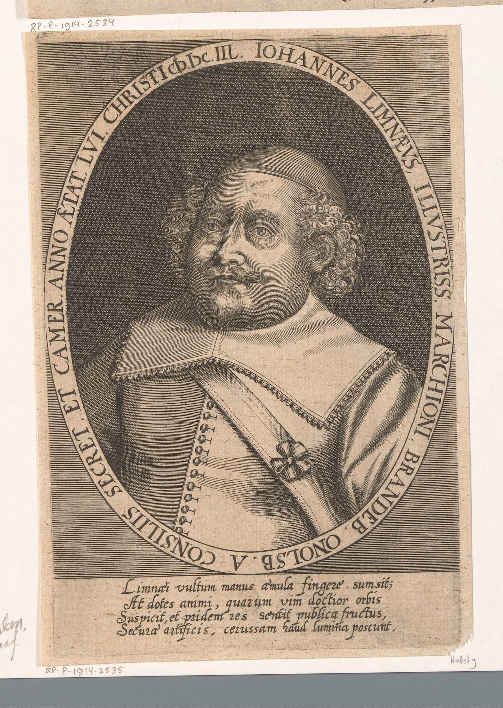 Portret van Johannes Limnaeus