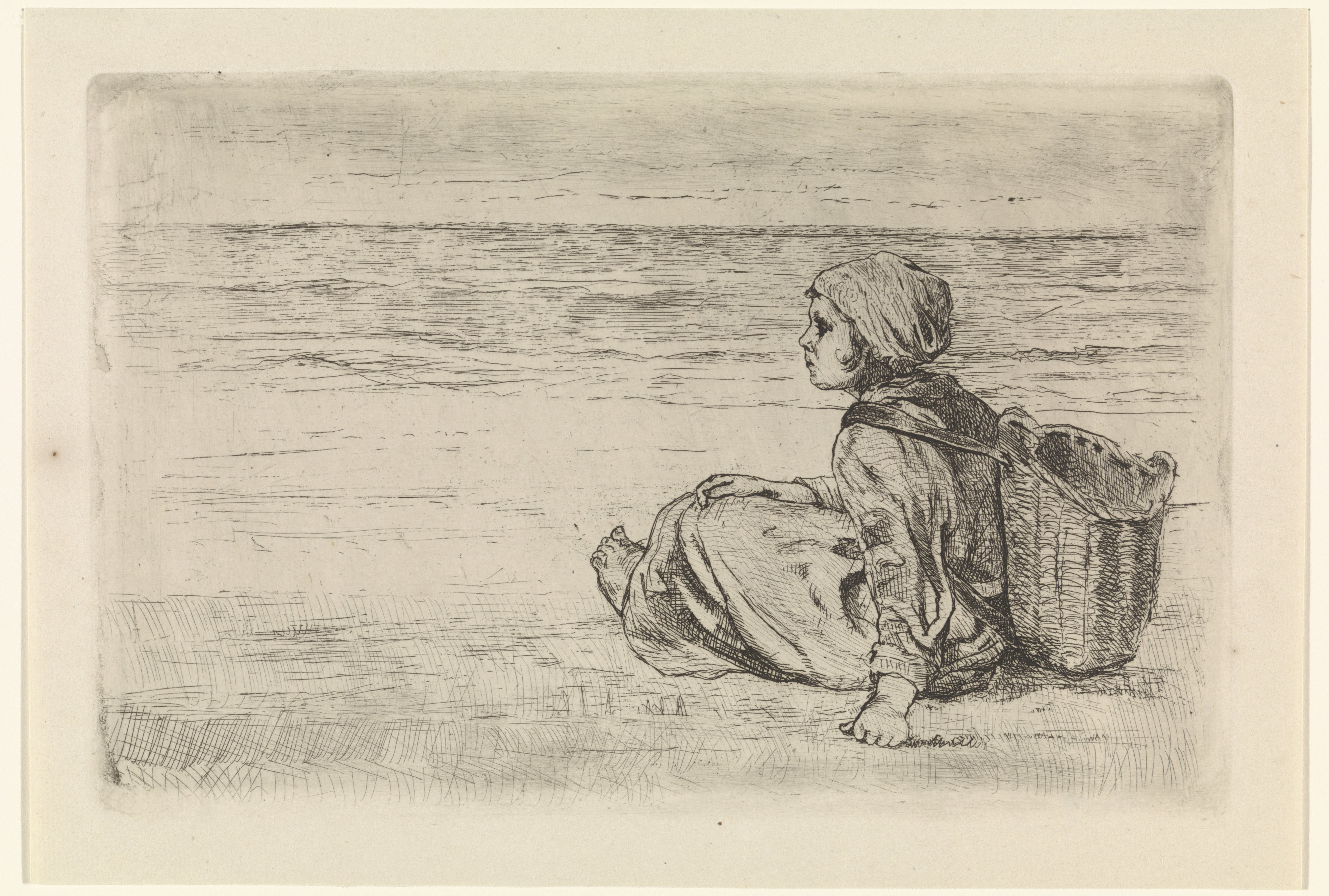 Meisje aan zee