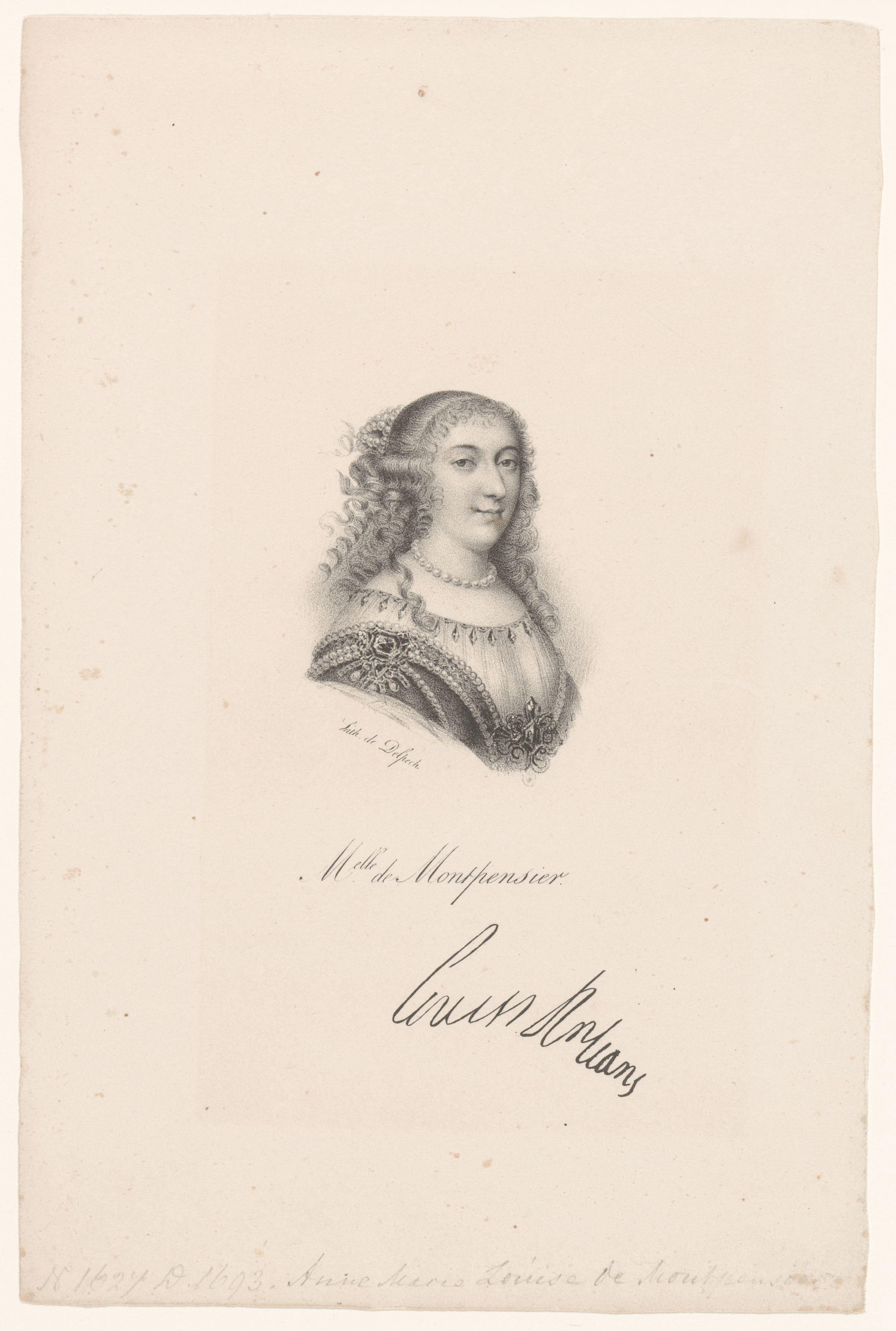 Portret van Anne-Marie-Louise d'Orléans