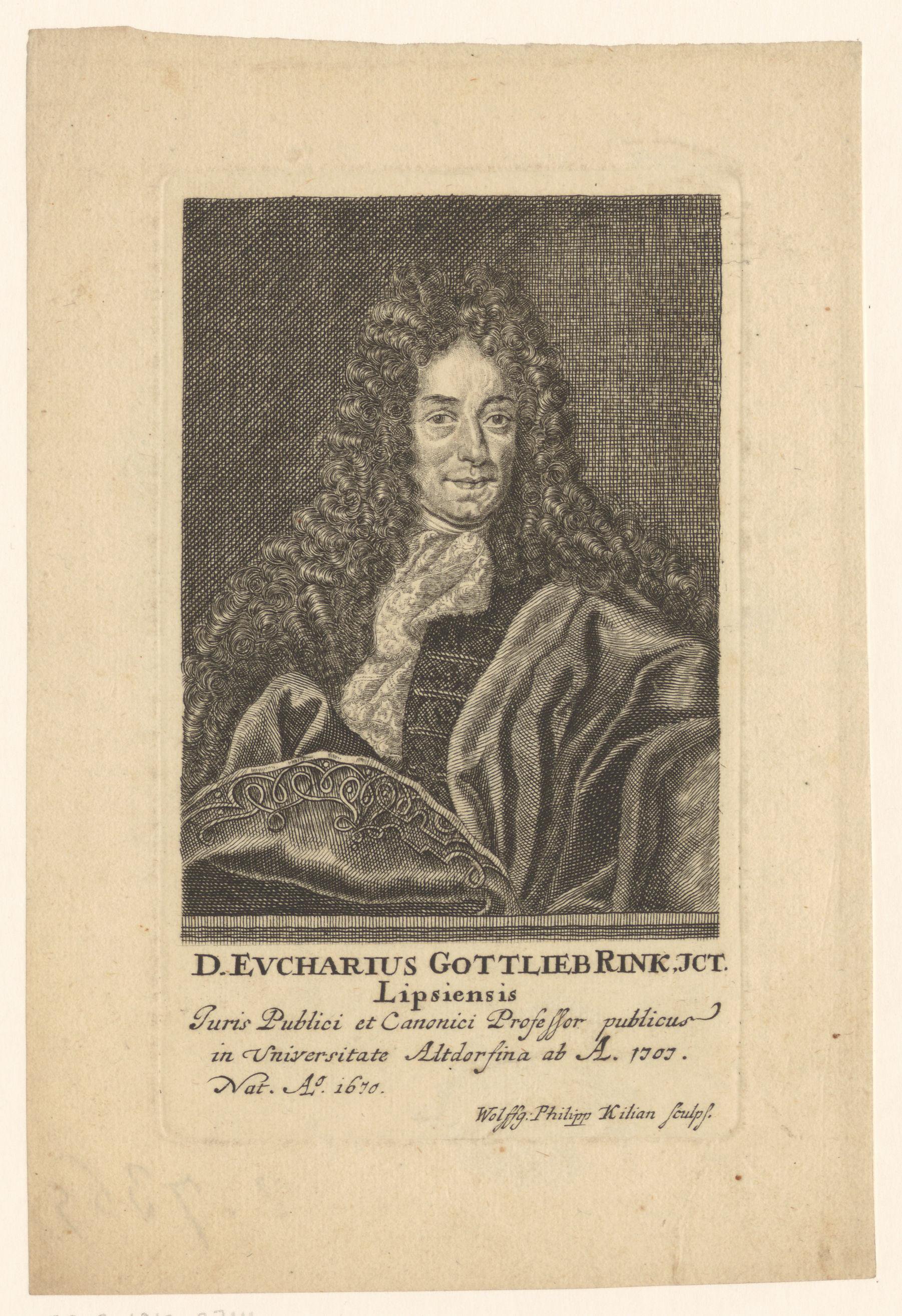 Portret van Eucharius Gottlieb Rinck