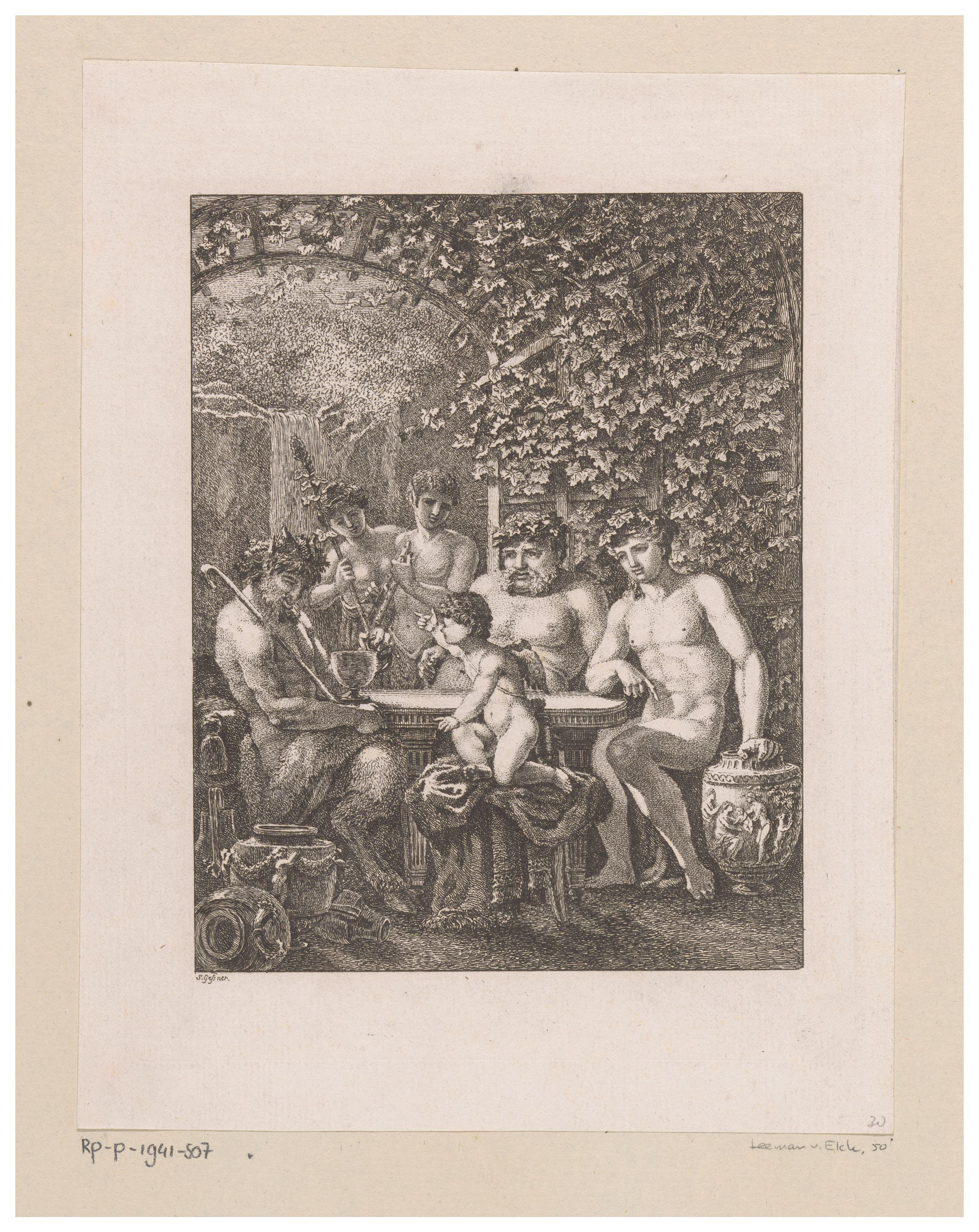Amor bezoekt Bacchus en zijn gevolg