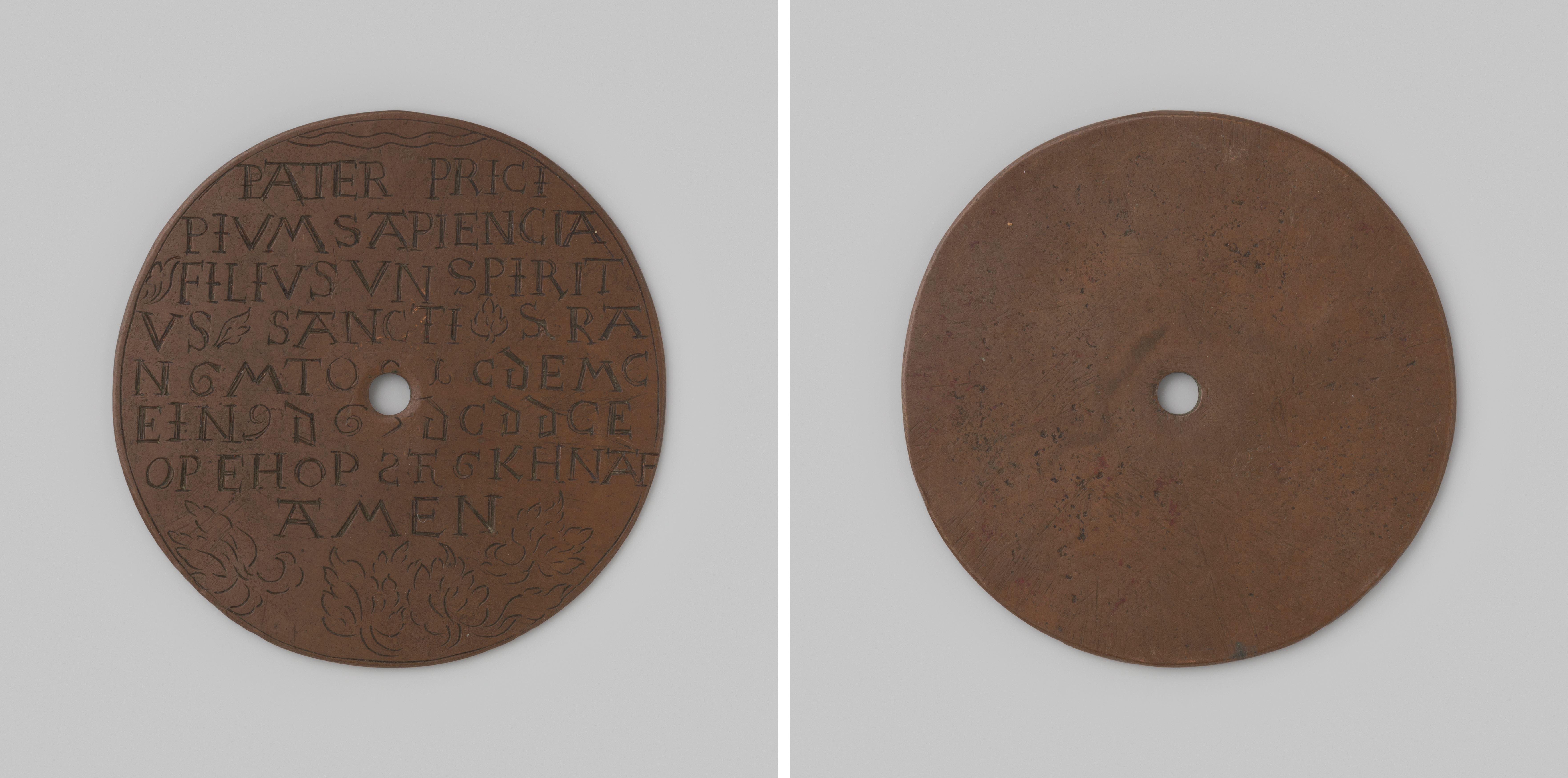 Plaatje met opschrift, uit een bom van de troepen van de Bisschop van Munster, binnen Groningen geworpen