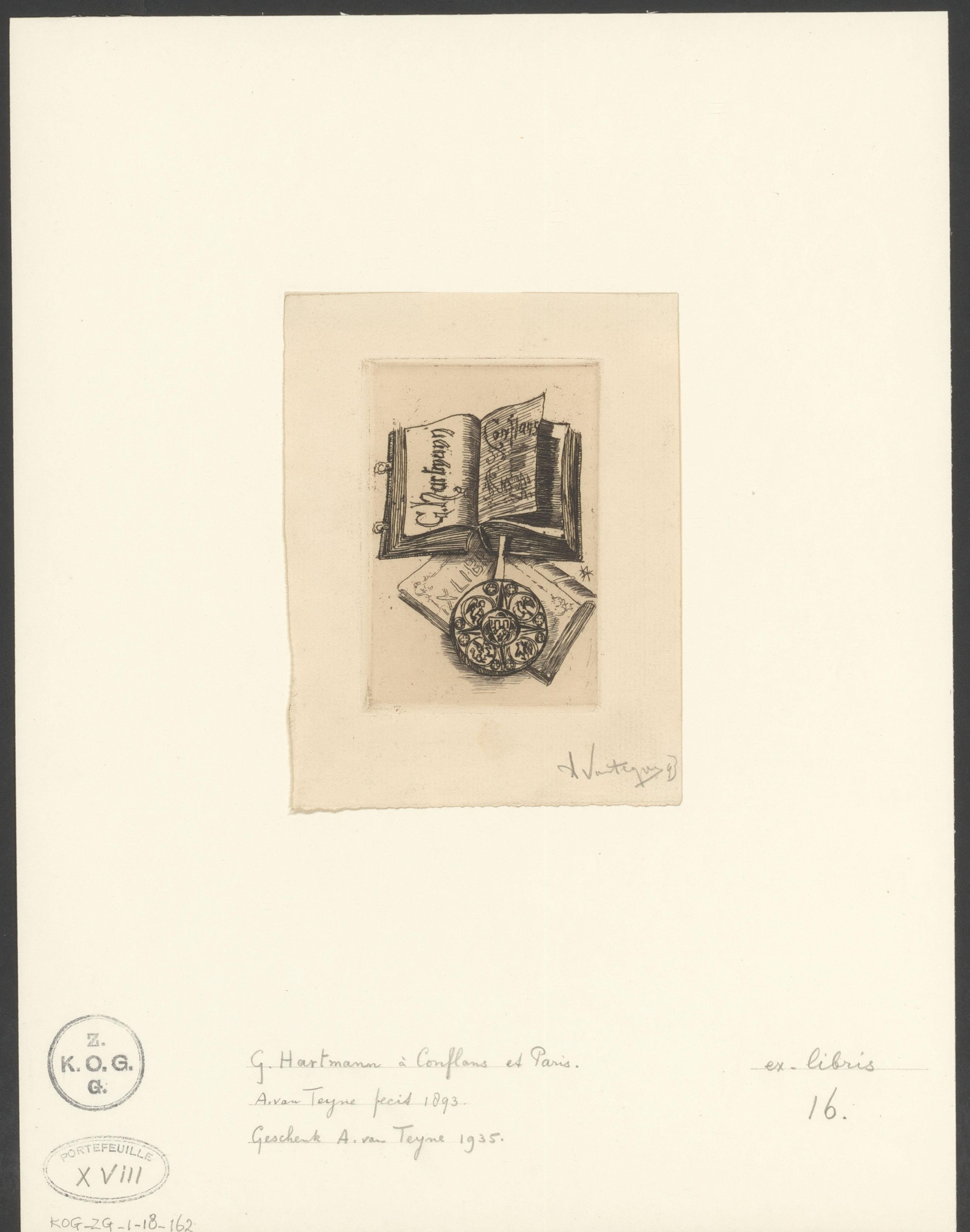 Ex libris van Georges Hartmann