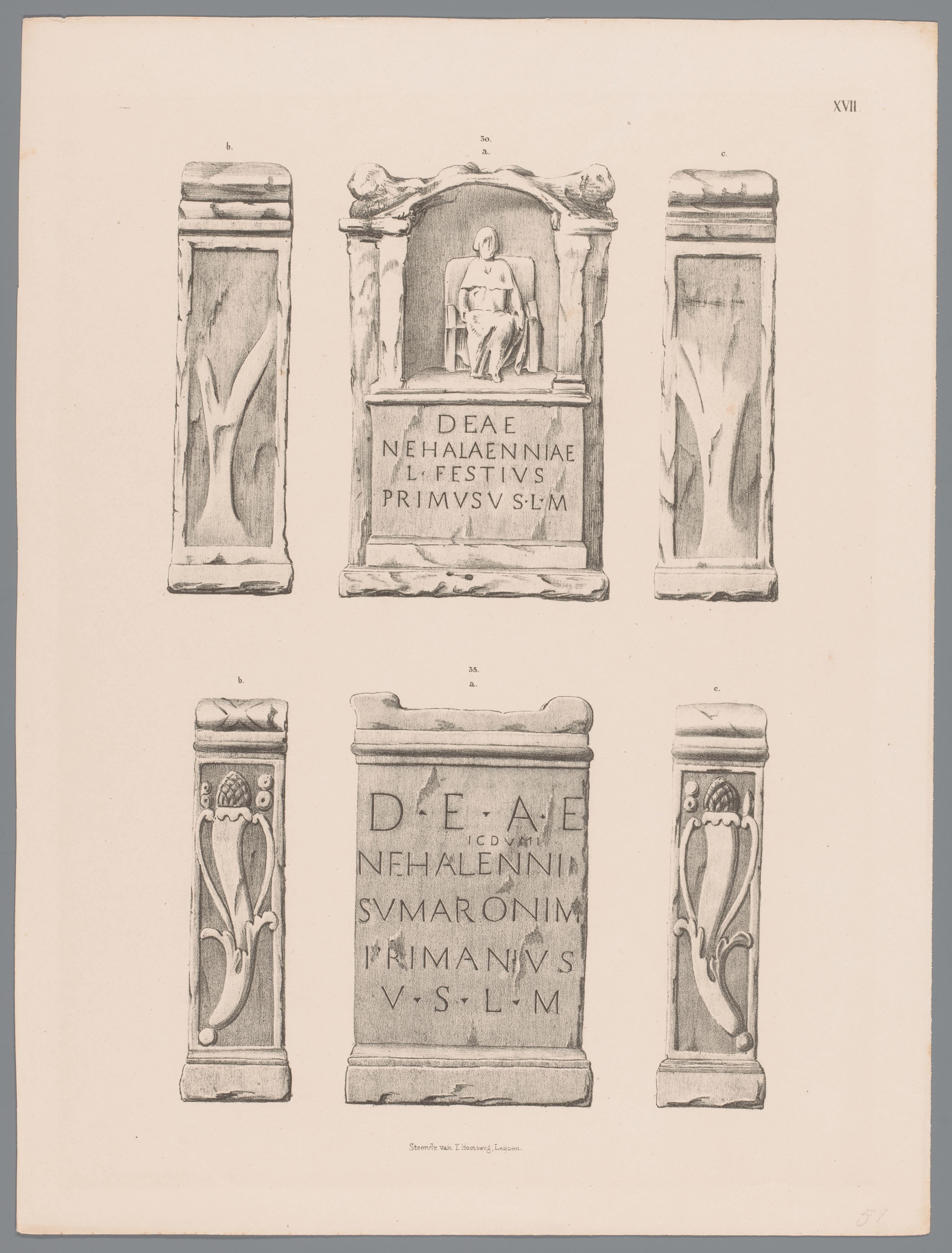 Twee Nehalennia-altaren, pl. XVII