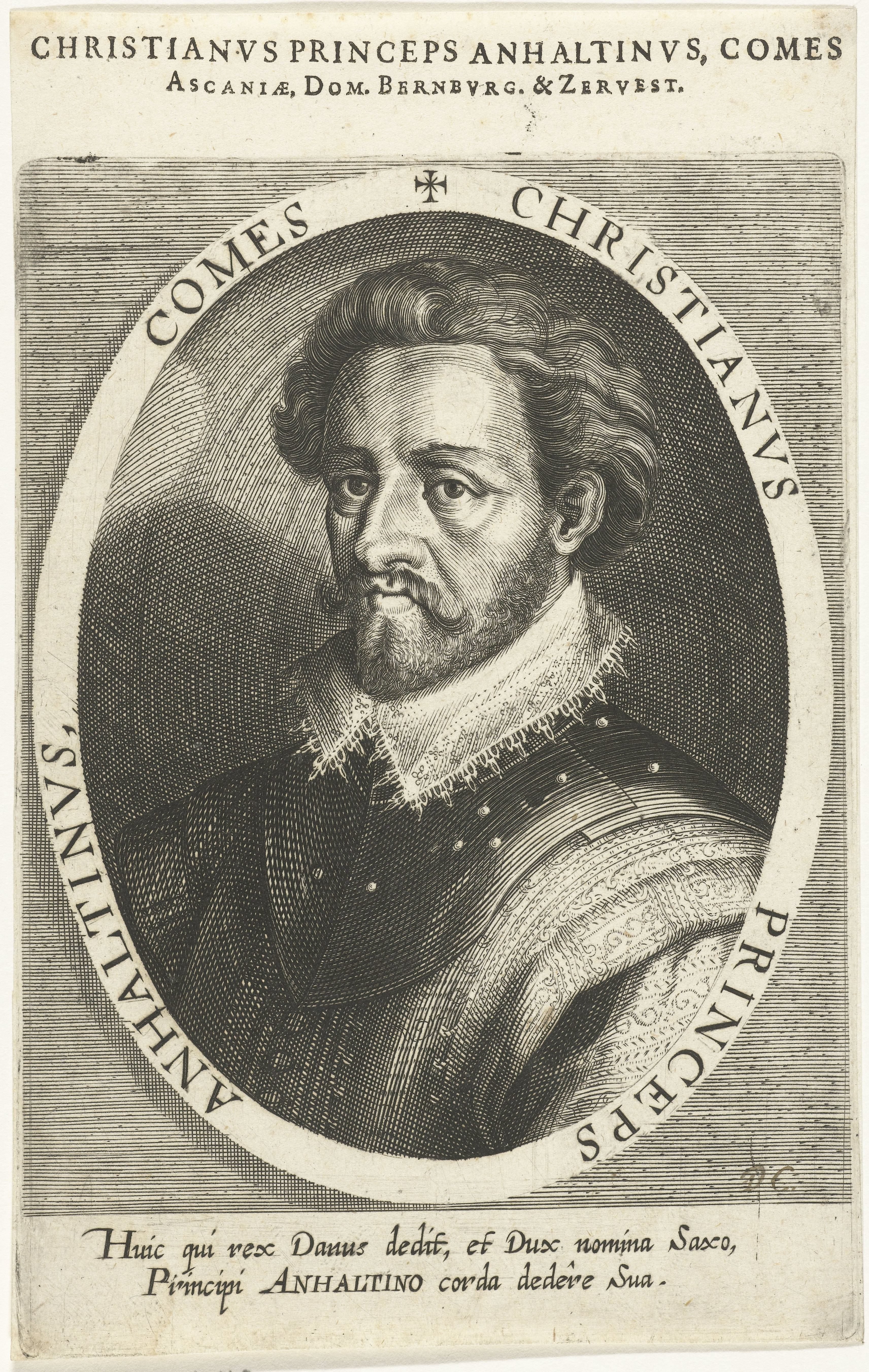 Portret van Christiaan I van Anhalt
