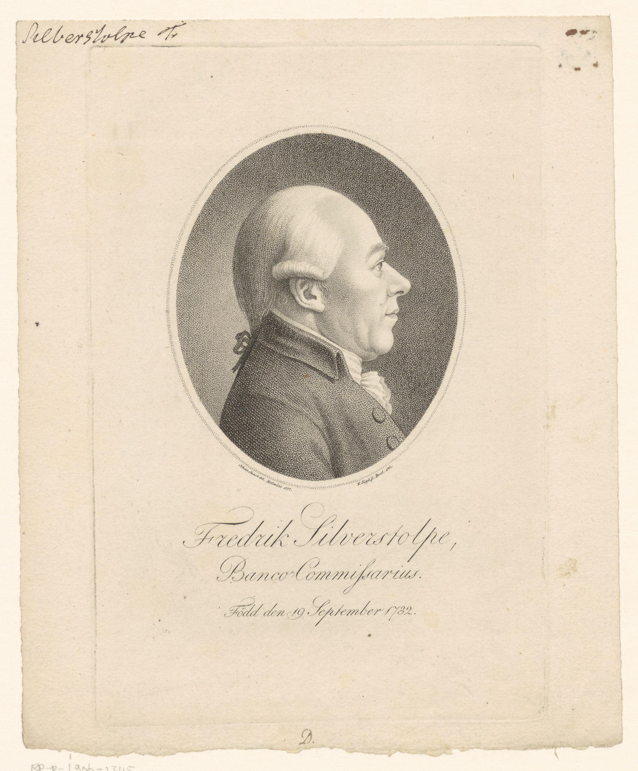Portret van Fredrik Silverstolpe