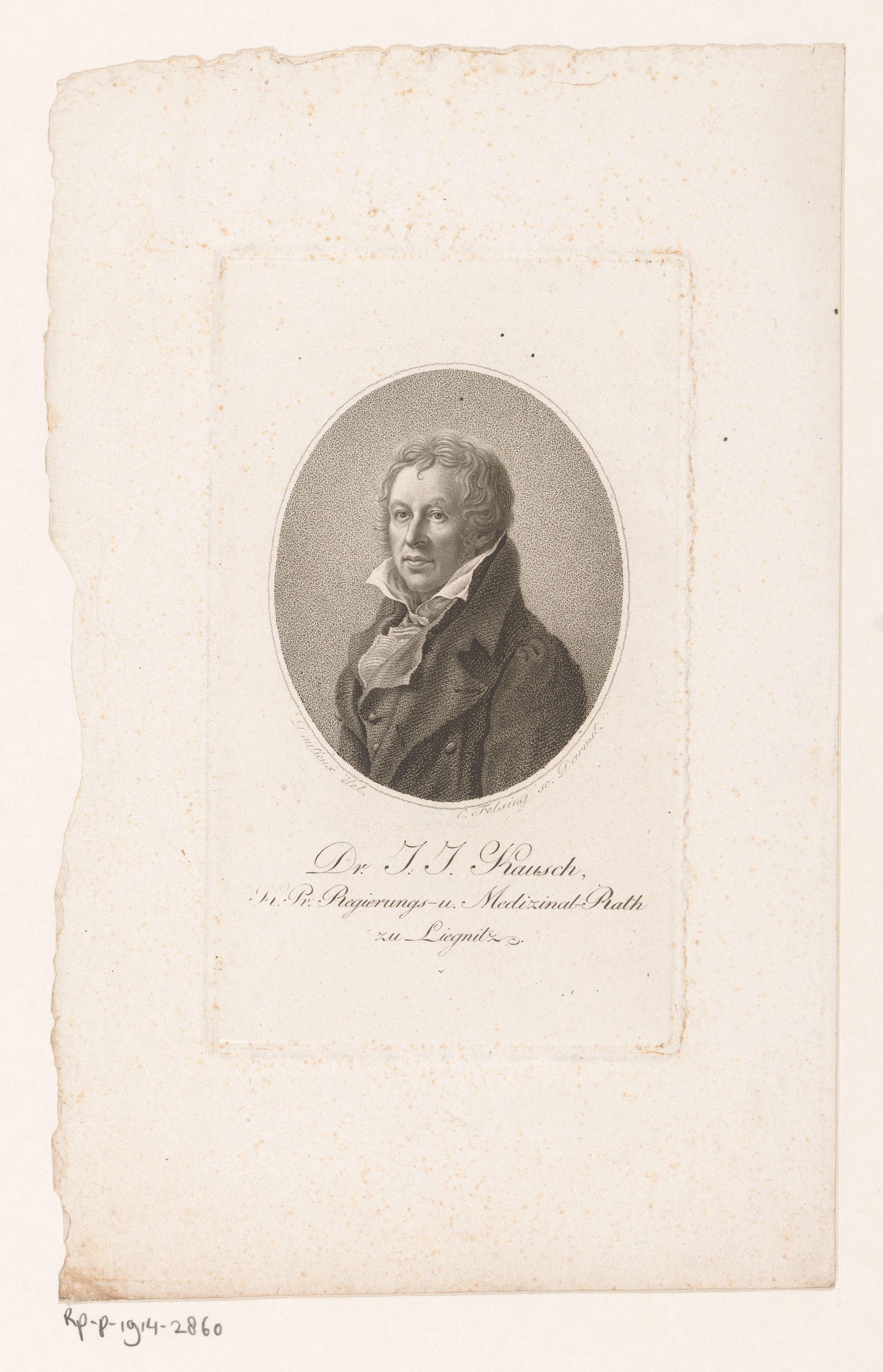 Portret van Johann Joseph Kausch