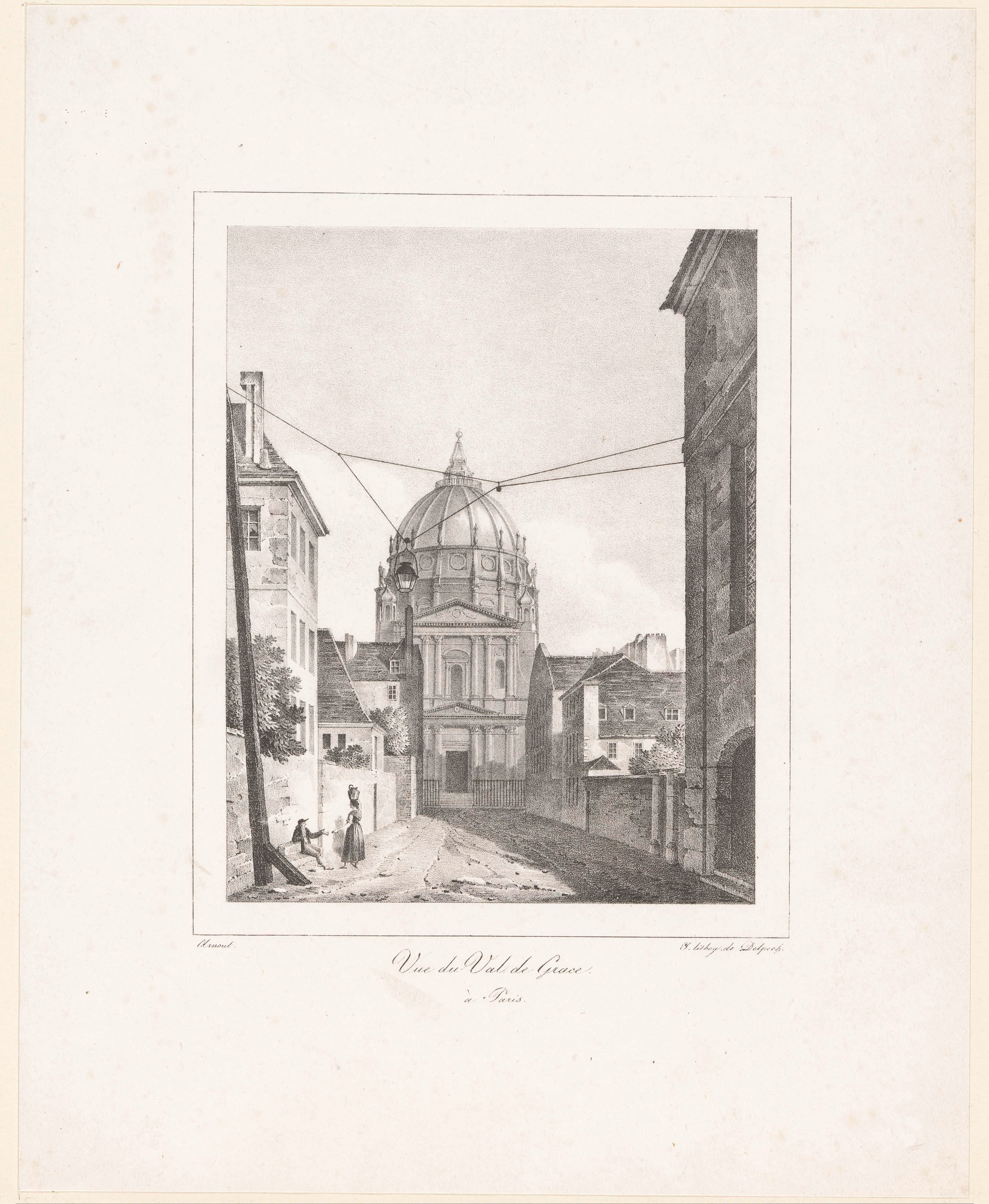 Zicht op de kerk Notre-Dame du Val-de-Grâce in Parijs
