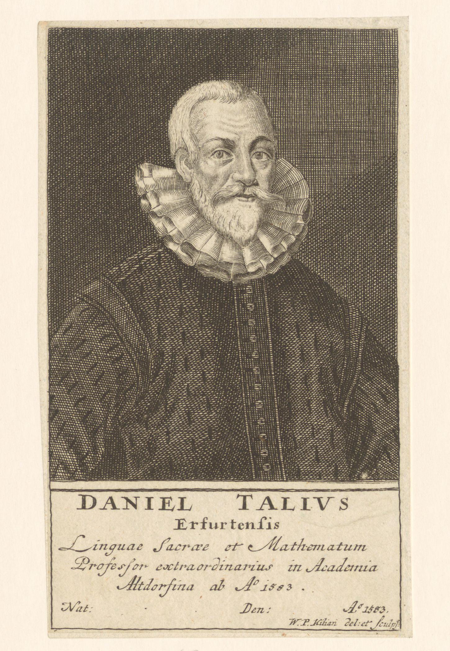Portret van Daniel Thalius