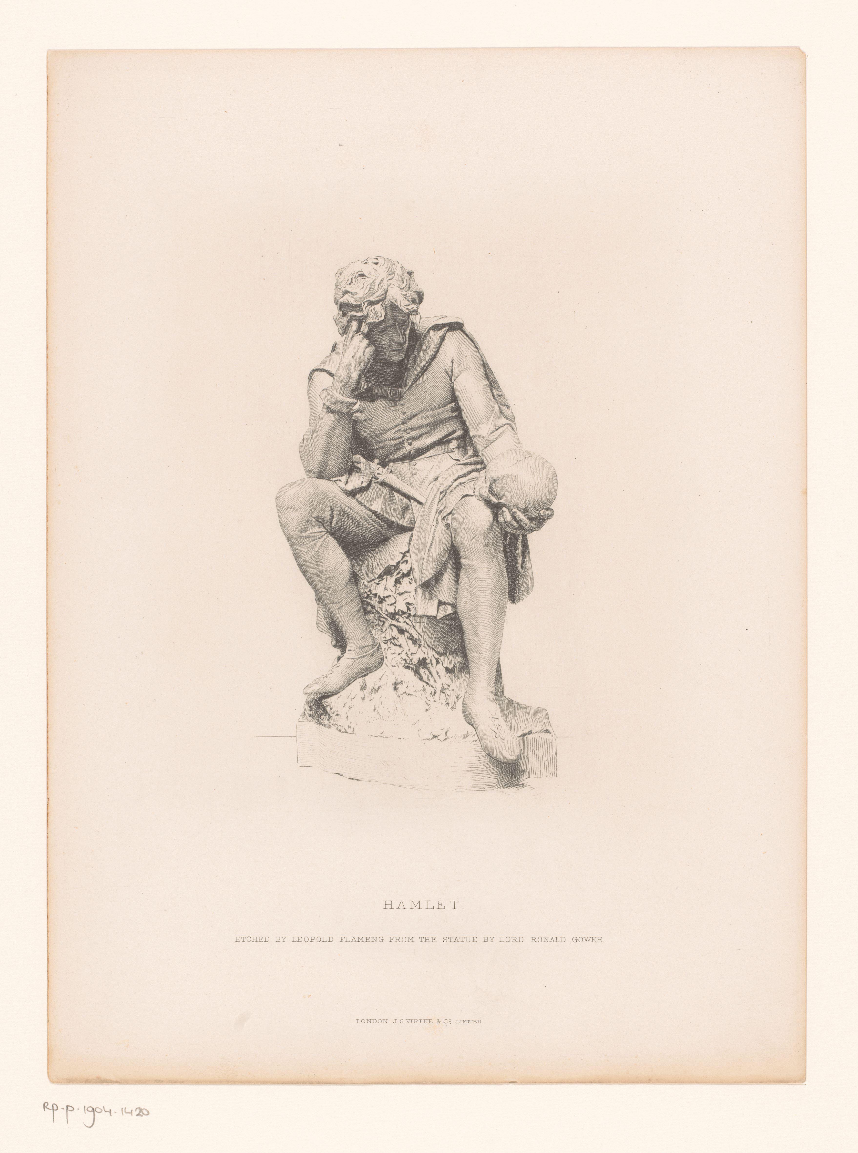 Hamlet, met de schedel van Yorick in de hand