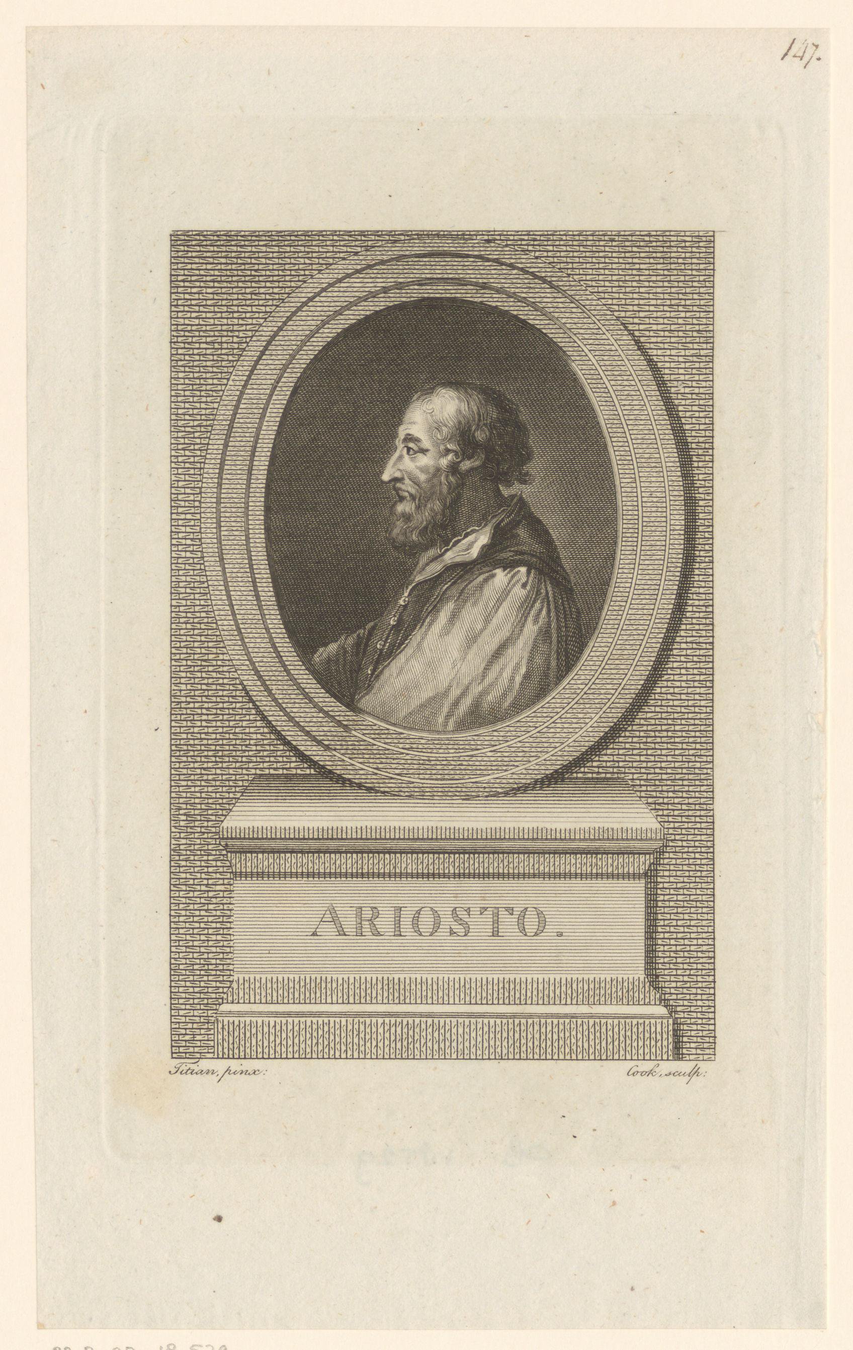 Portret van Ariosto Ludovico