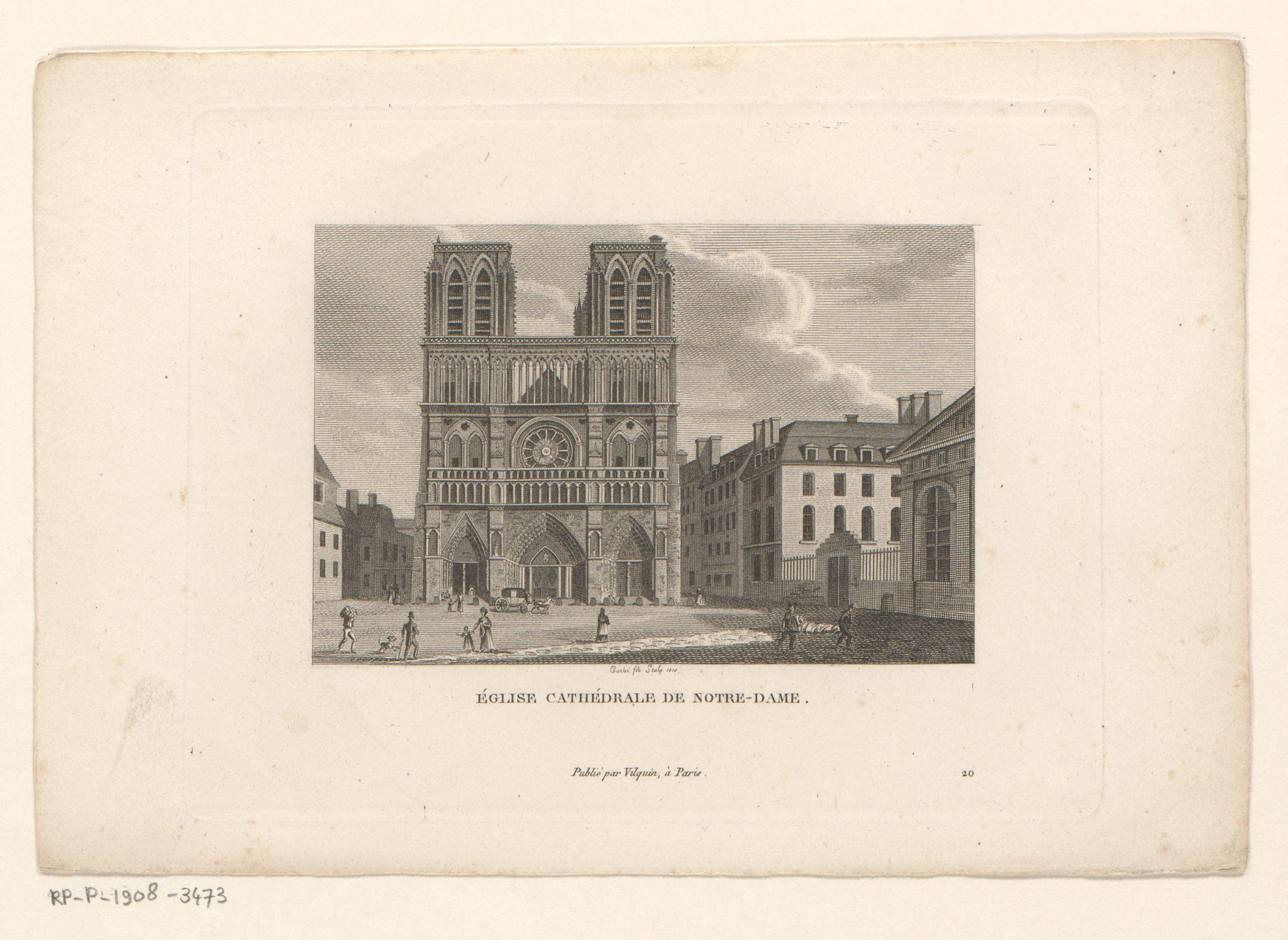 Gezicht op de Notre-Dame van Parijs