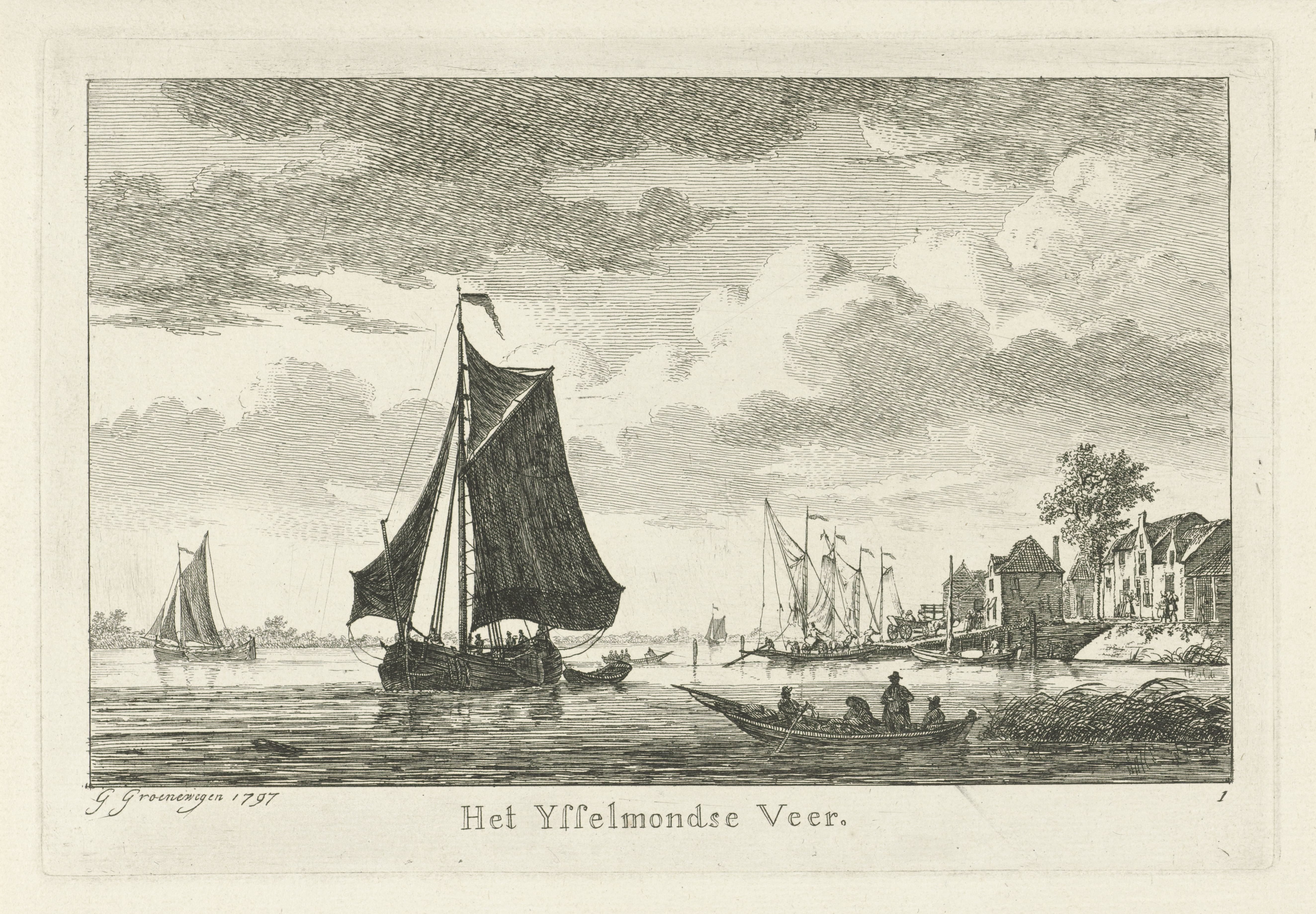 Gezicht op het IJsselmondse Veer