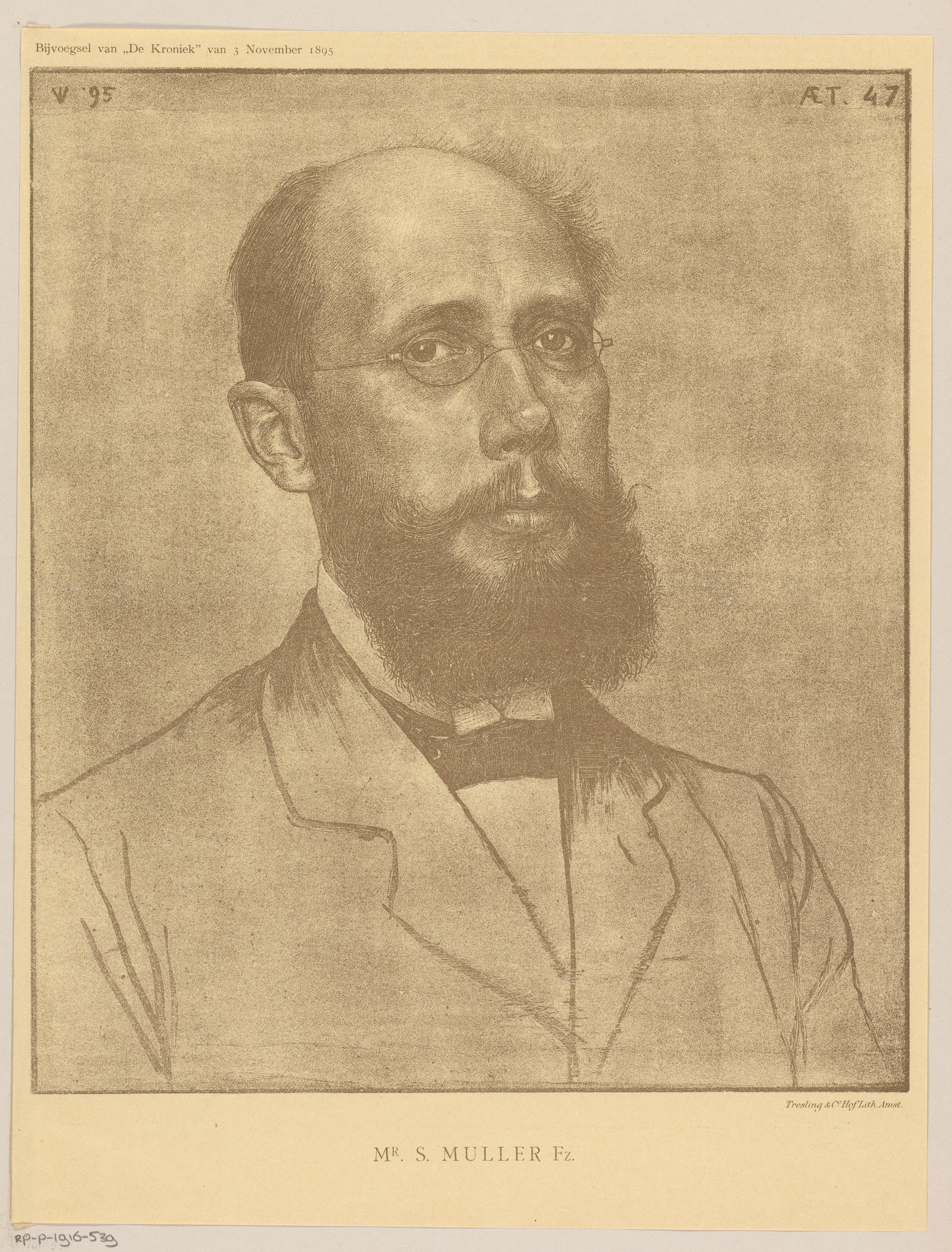 Portret van Samuel Muller