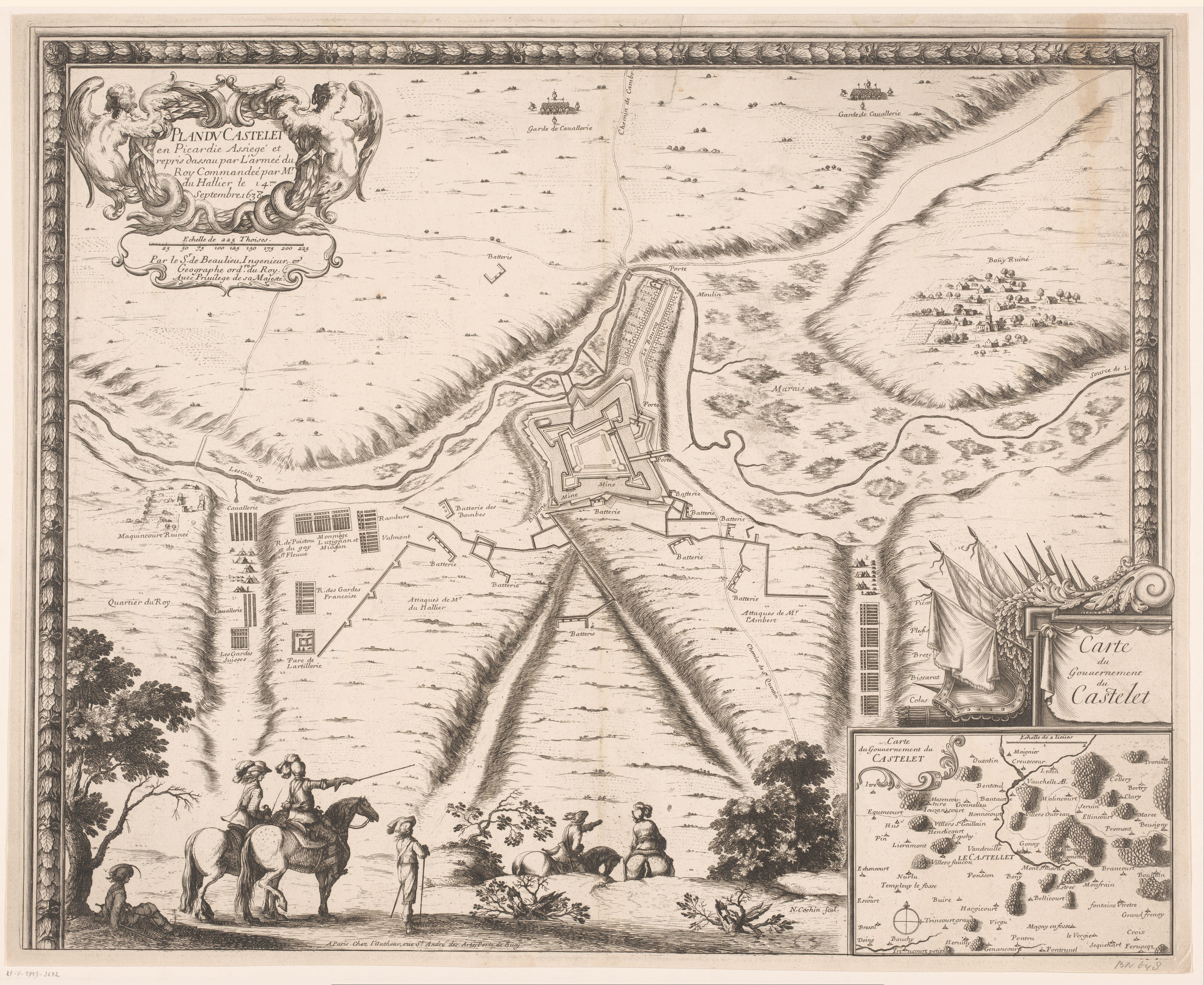 Plattegrond van Le Castellet,1638