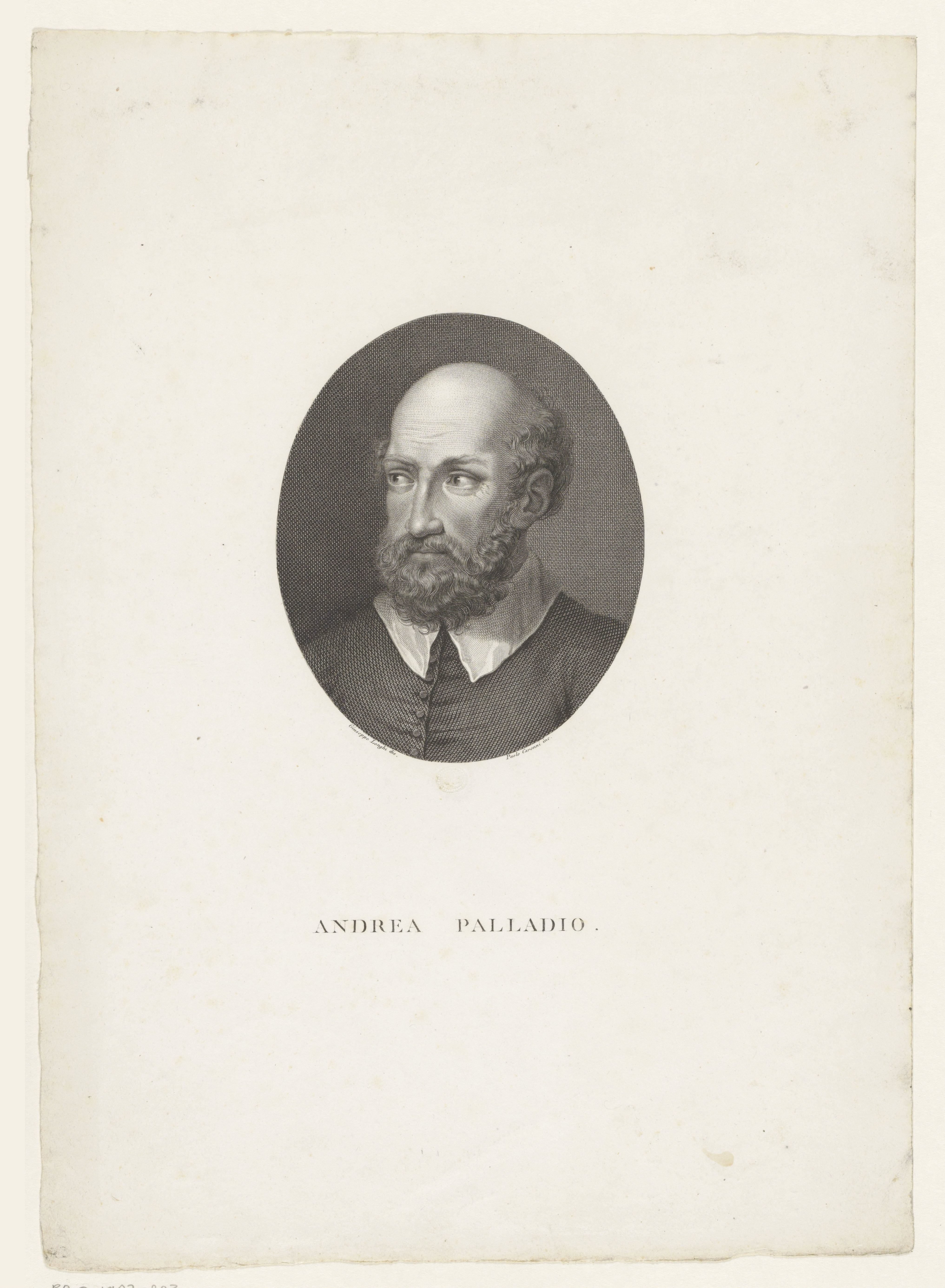 Portret van architect Andrea Palladio