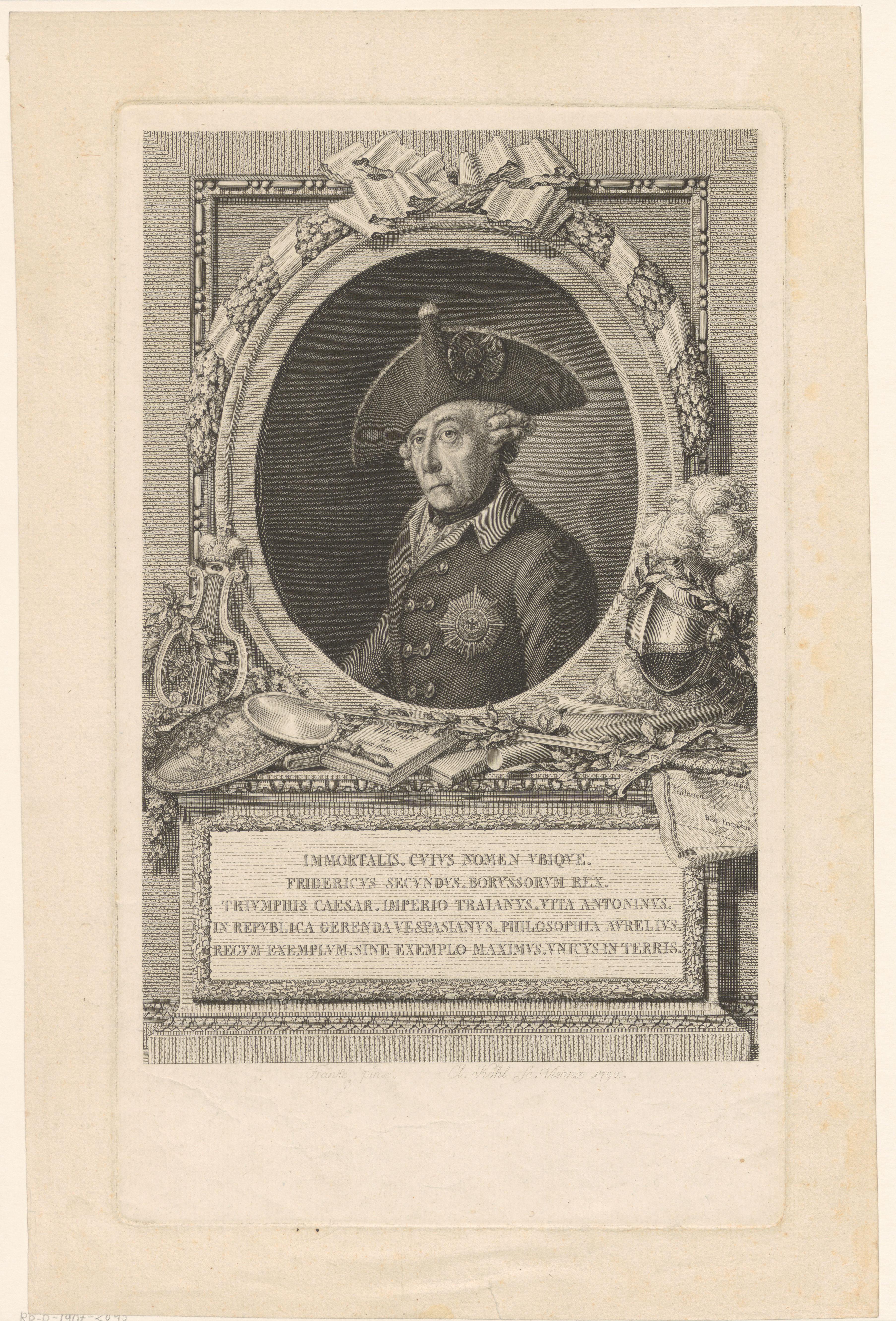 Portret van Frederik de Grote
