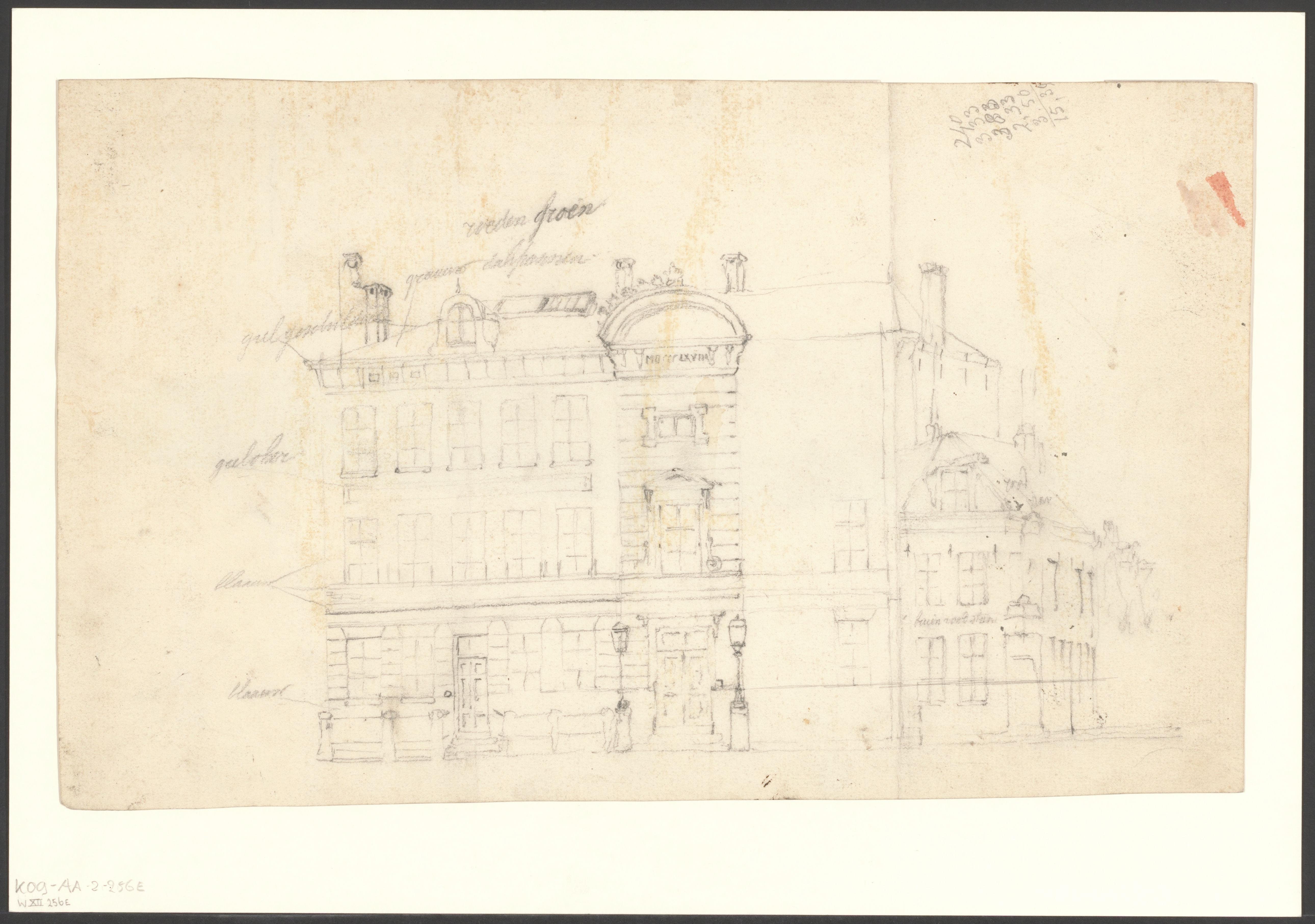 Gezicht op een gebouw te Amsterdam