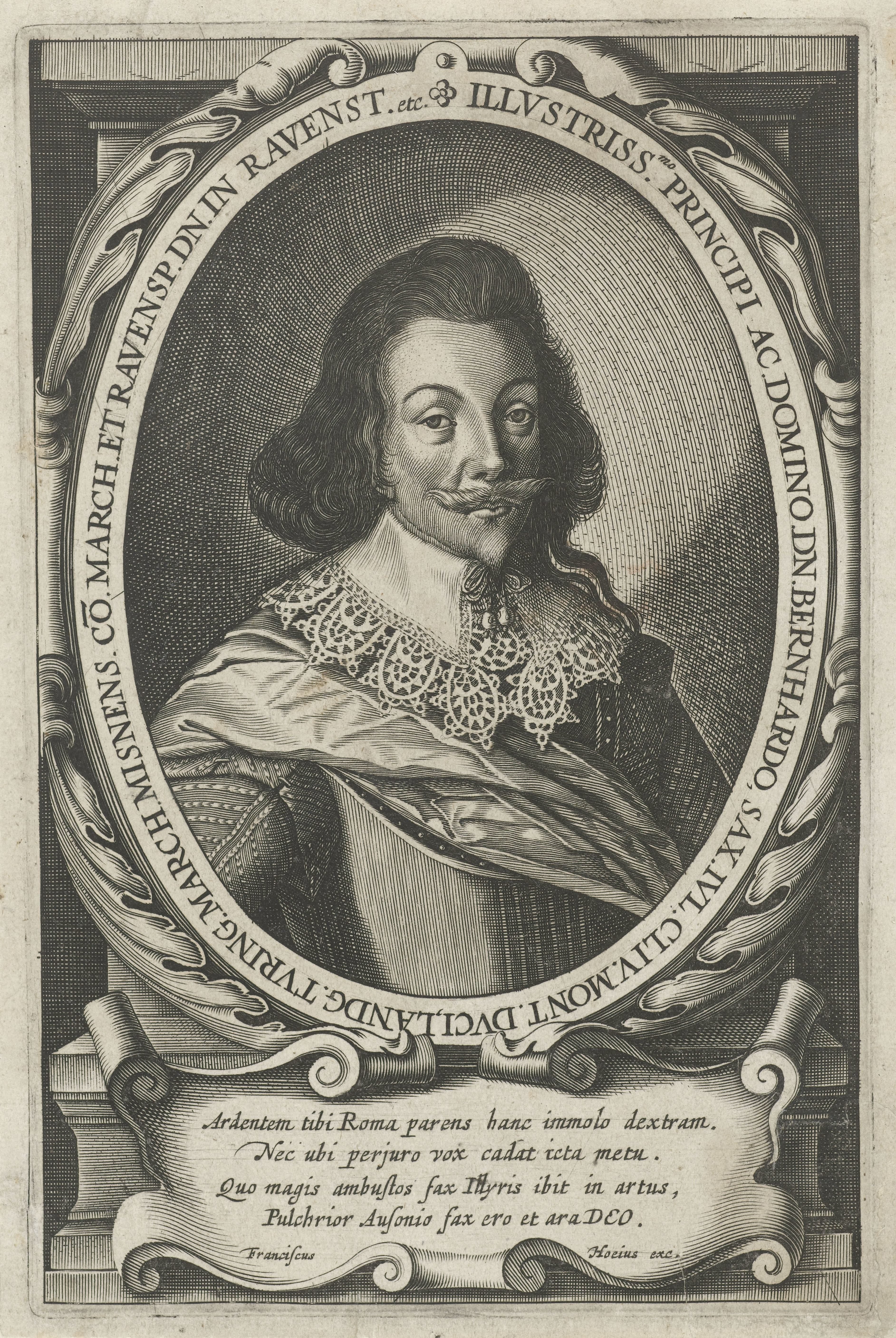 Portret van Bernhard, hertog van Saksen-Weimar