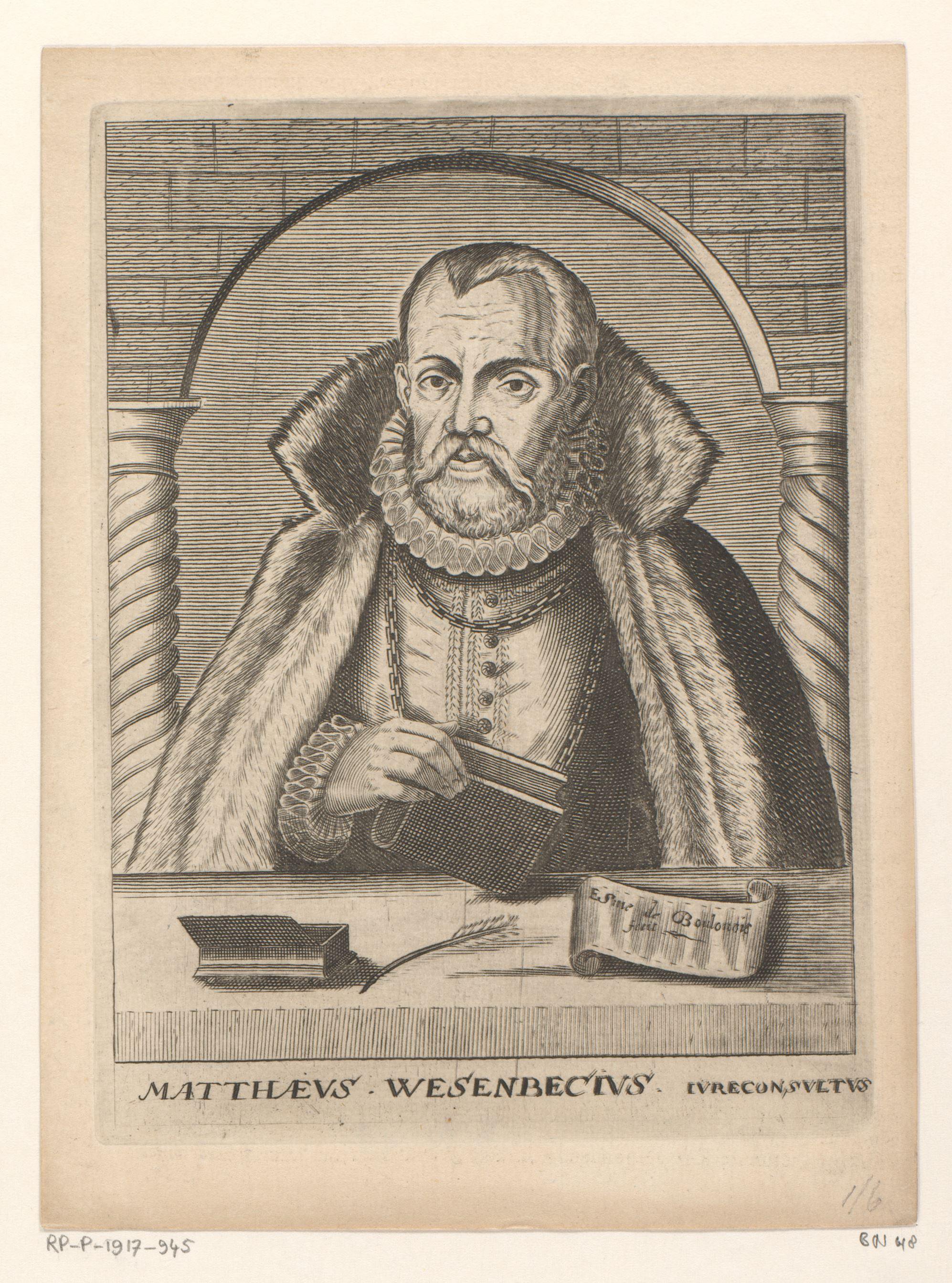 Portret van Matthias Wesenbeck