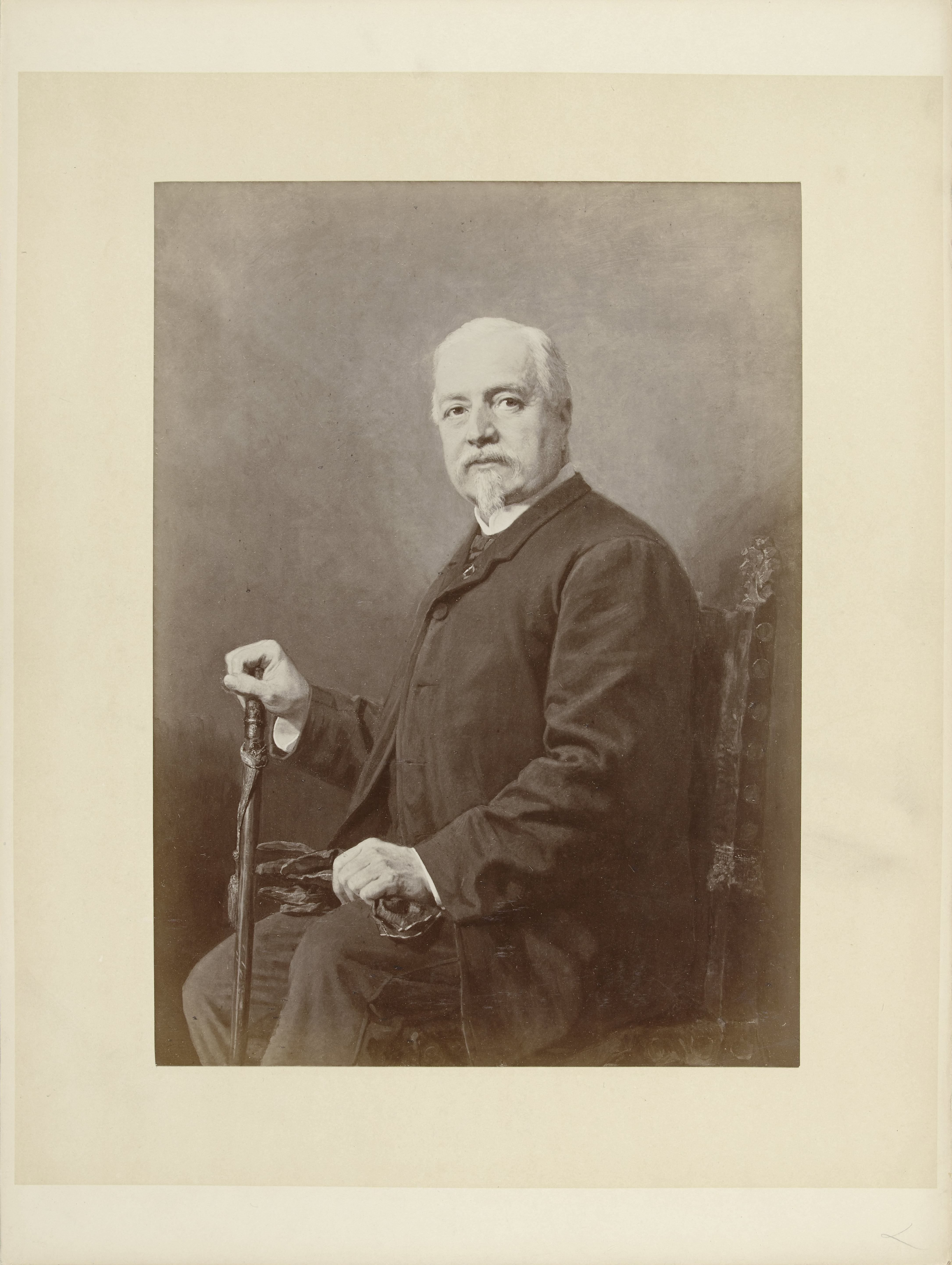 Fotoreproductie van een geschilderd portret van Vincent Sighicelli