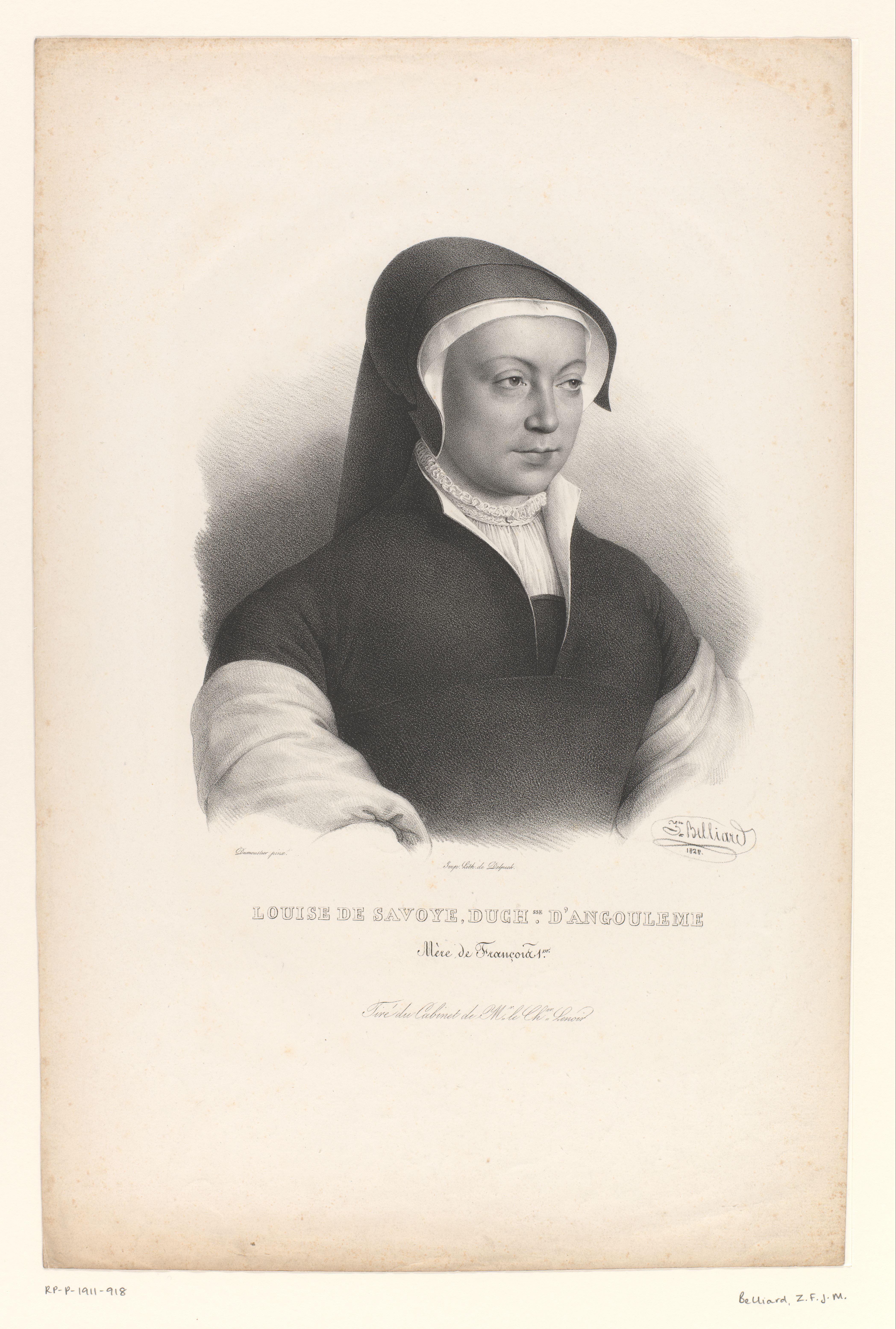 Portret van Louise, prinses van Savoye